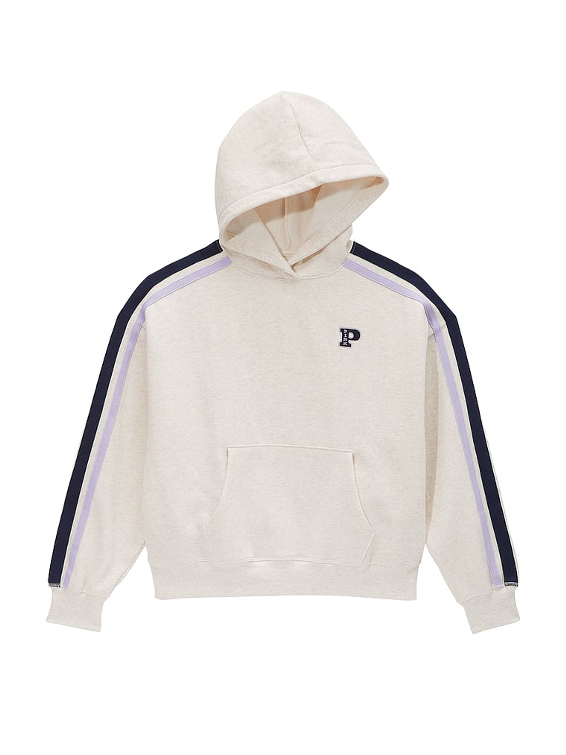 Heather Oatmeal Beige Pullover Fleece Hoodie - Image 3 of 3