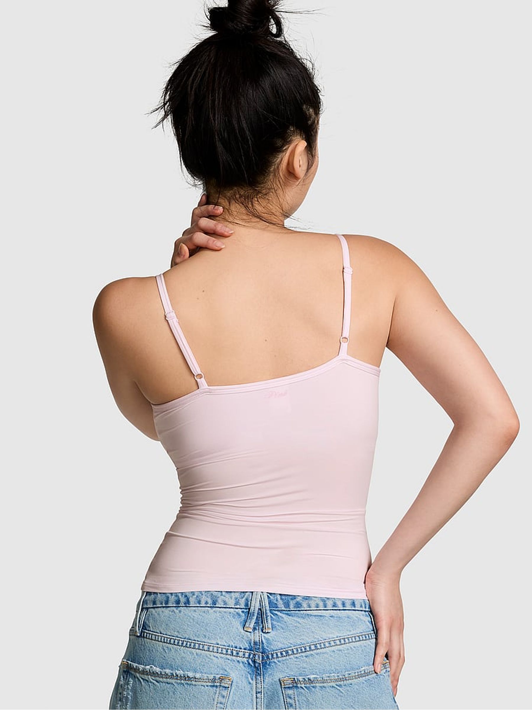 Moonstone Pink Scoop Neck Soft Stretch Cami Top - Image 2 of 3