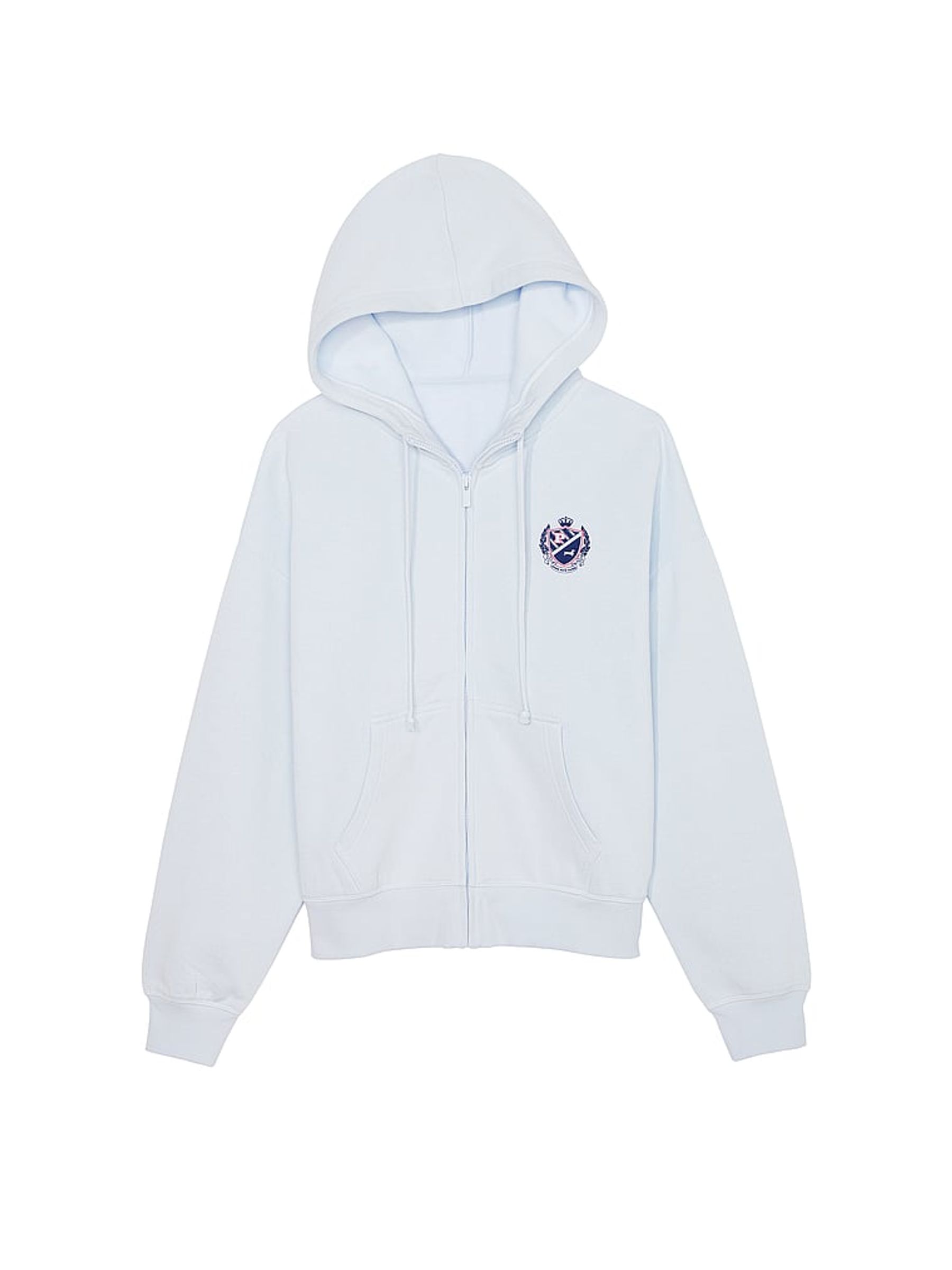 Hydrangea Blue Zip Up Fleece Hoodie - Image 3 of 3