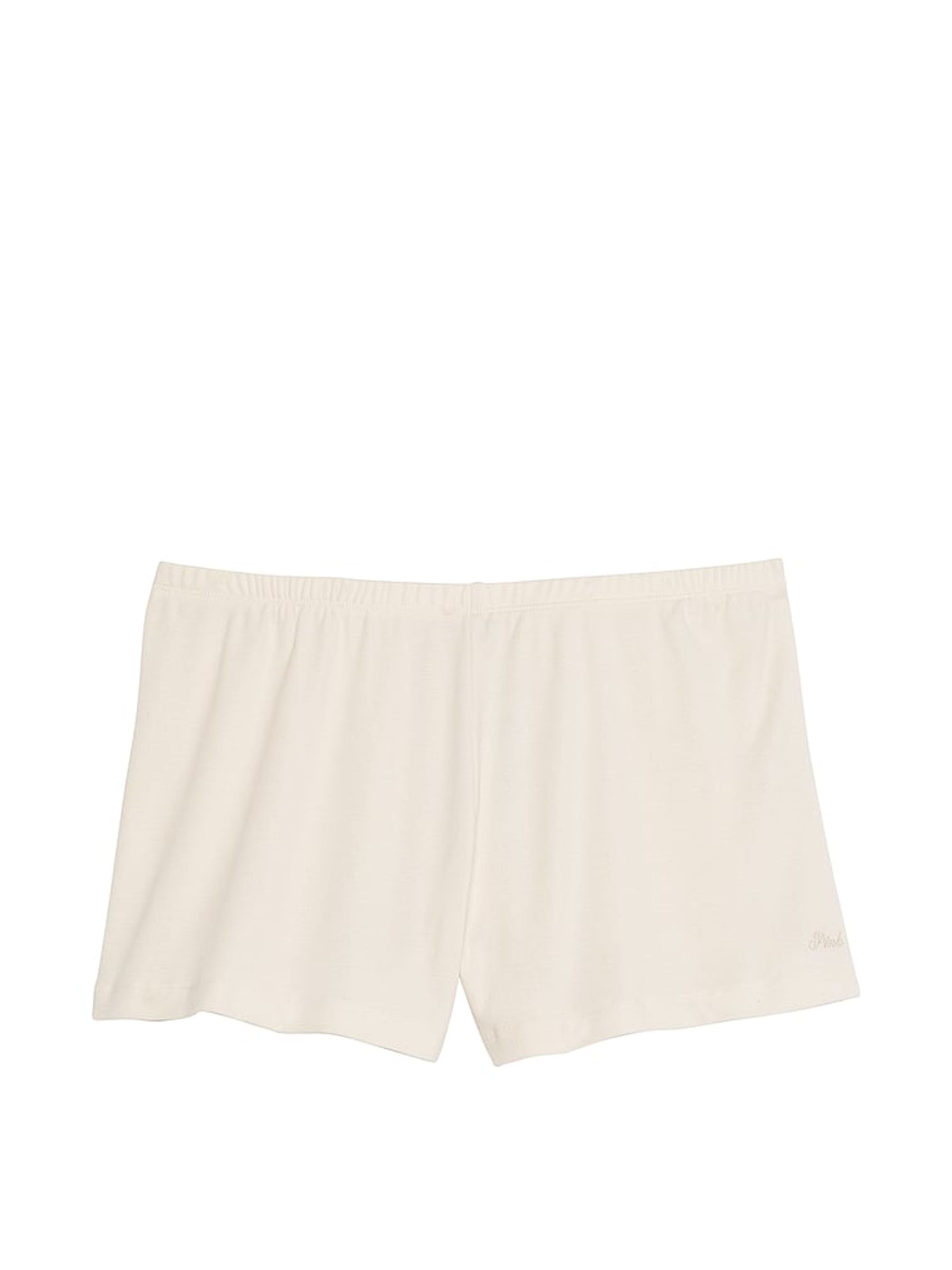 White Shell Cotton Pyjama Shorts - Image 3 of 3