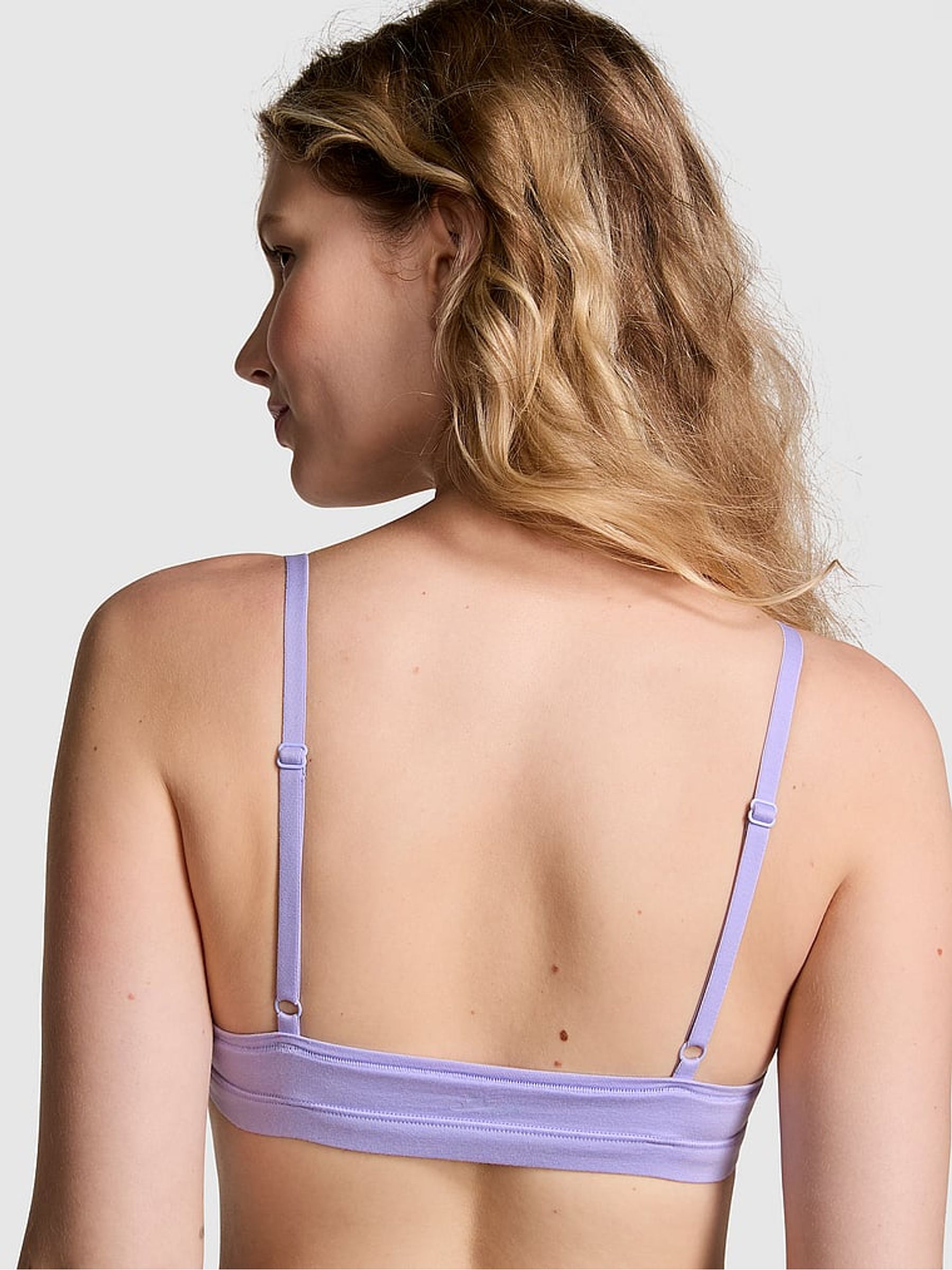 Purple Cloud Cotton Triangle Bralette - Image 2 of 3