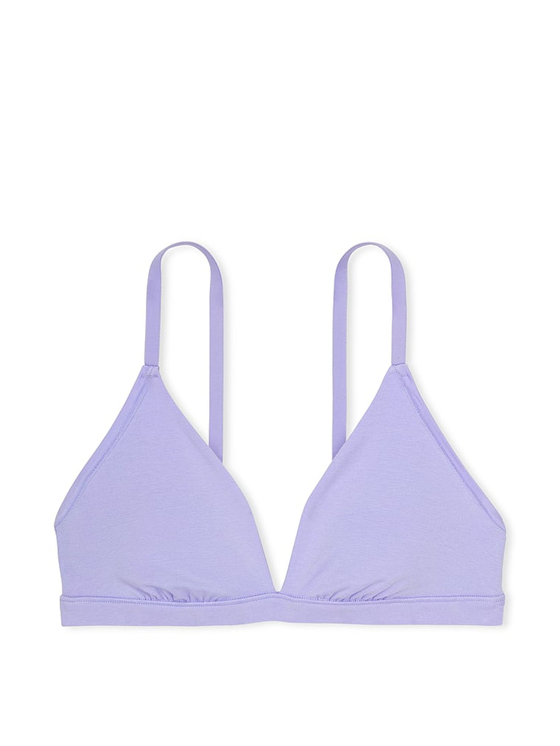 Purple Cloud Cotton Triangle Bralette - Image 3 of 3