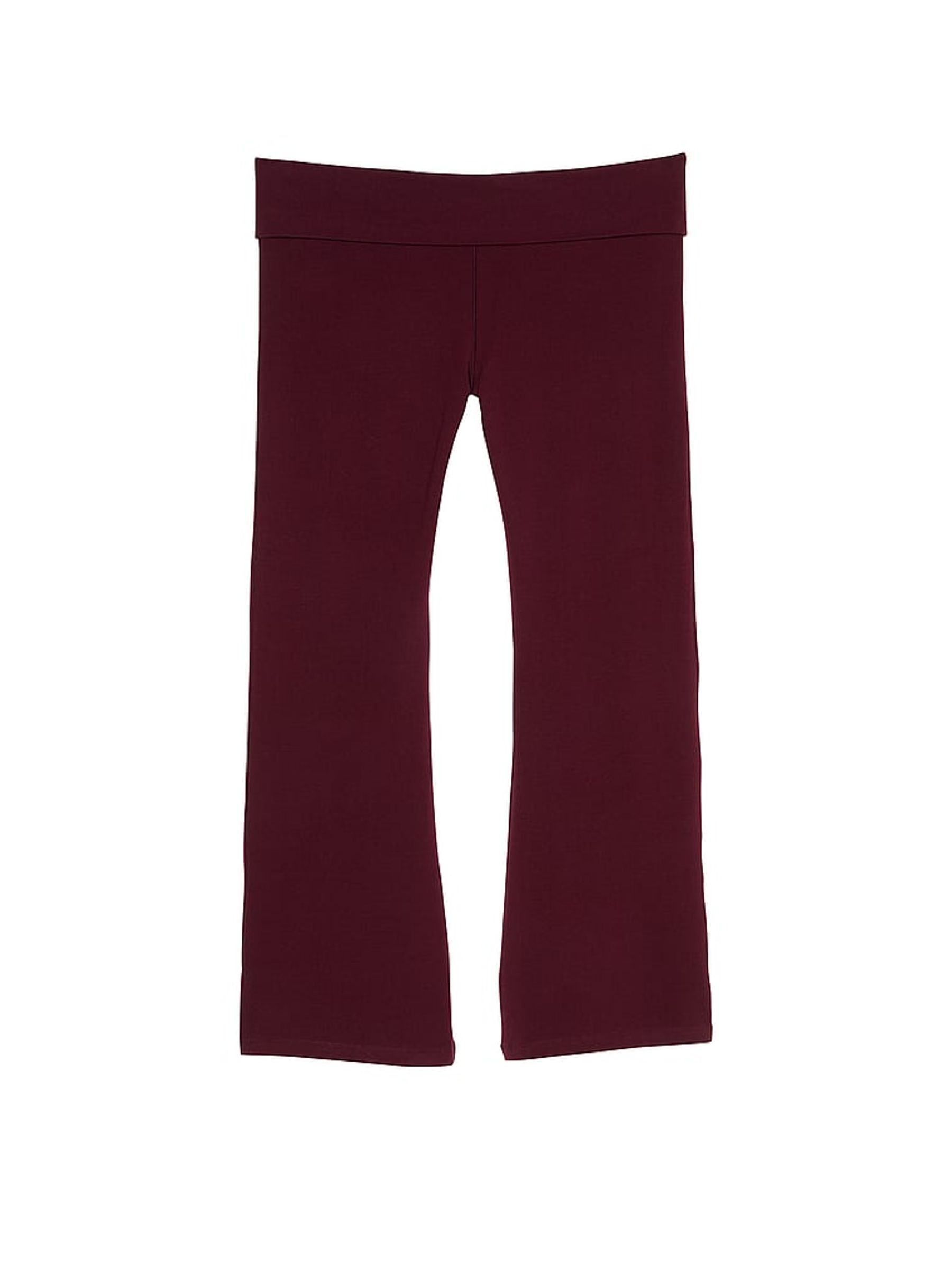 Purple Rose Cotton Foldover Flare Leggings - Image 3 of 3