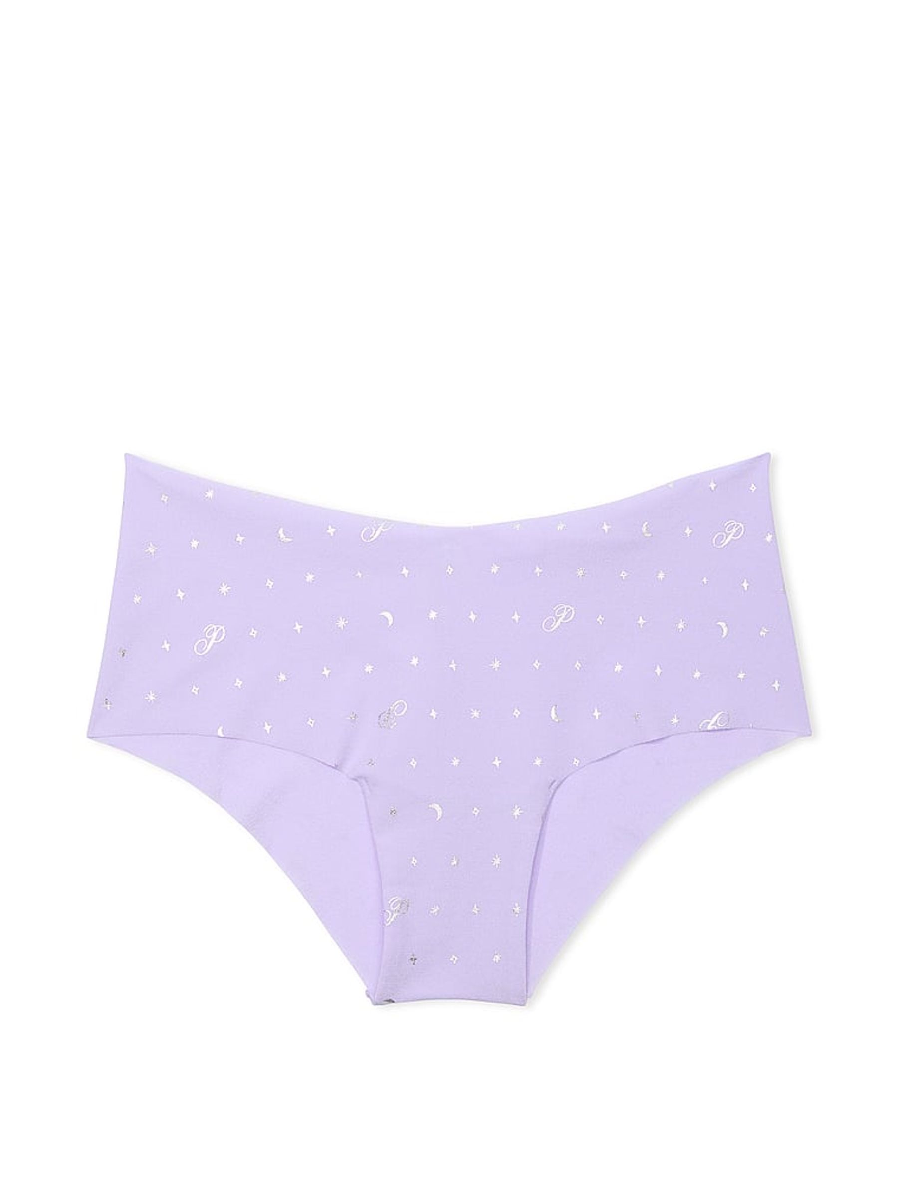 Purple Cloud Dot Cheeky No Show Lace Trim Hipster Knickers - Image 3 of 3