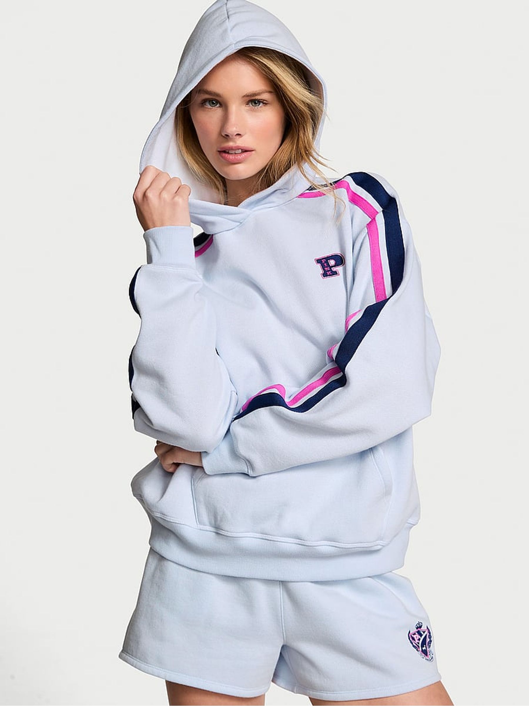 Hydrangea Blue Pullover Fleece Hoodie - Image 1 of 3
