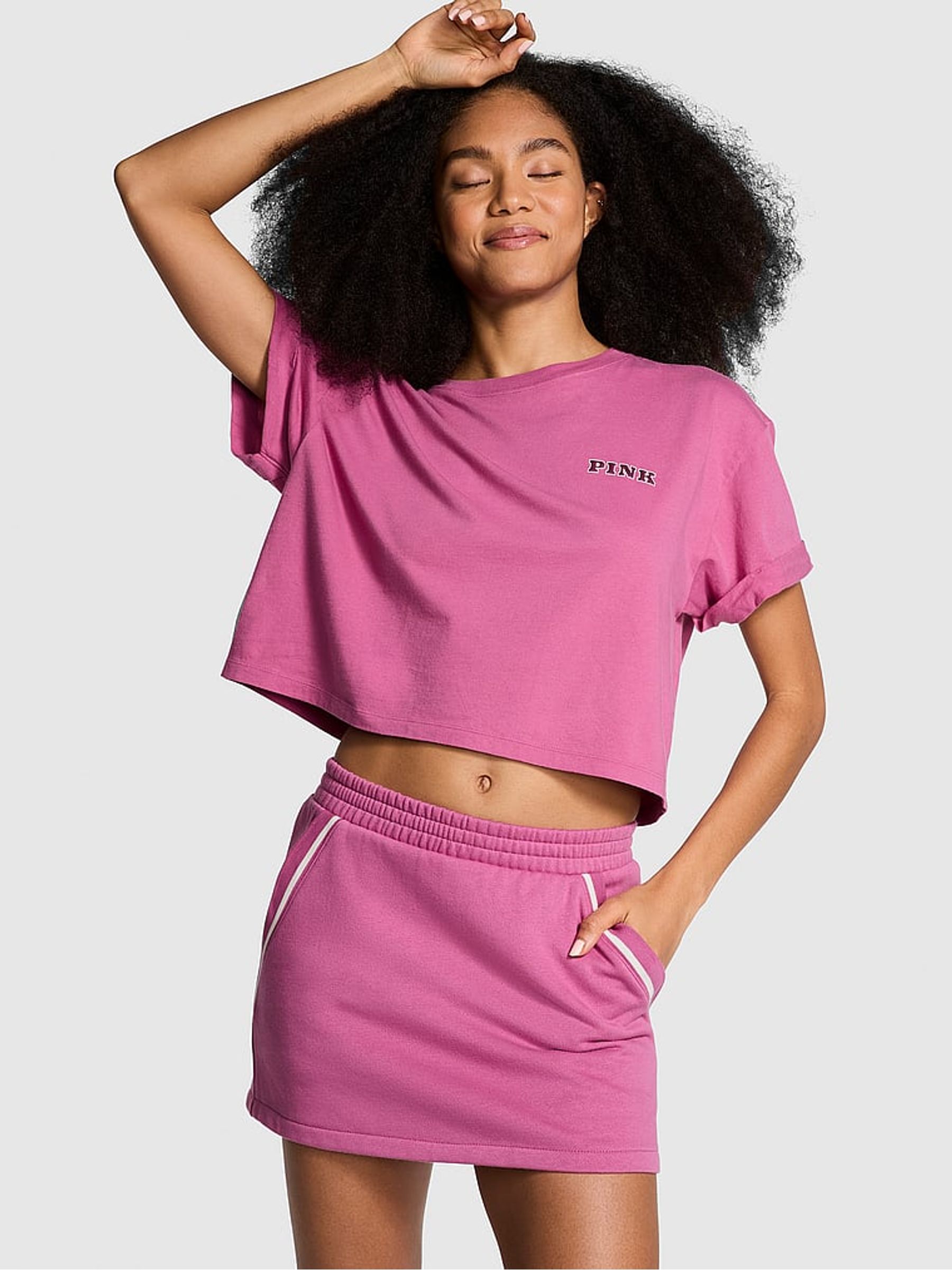 Pink Violet Knitted Fleece Skort - Image 1 of 3