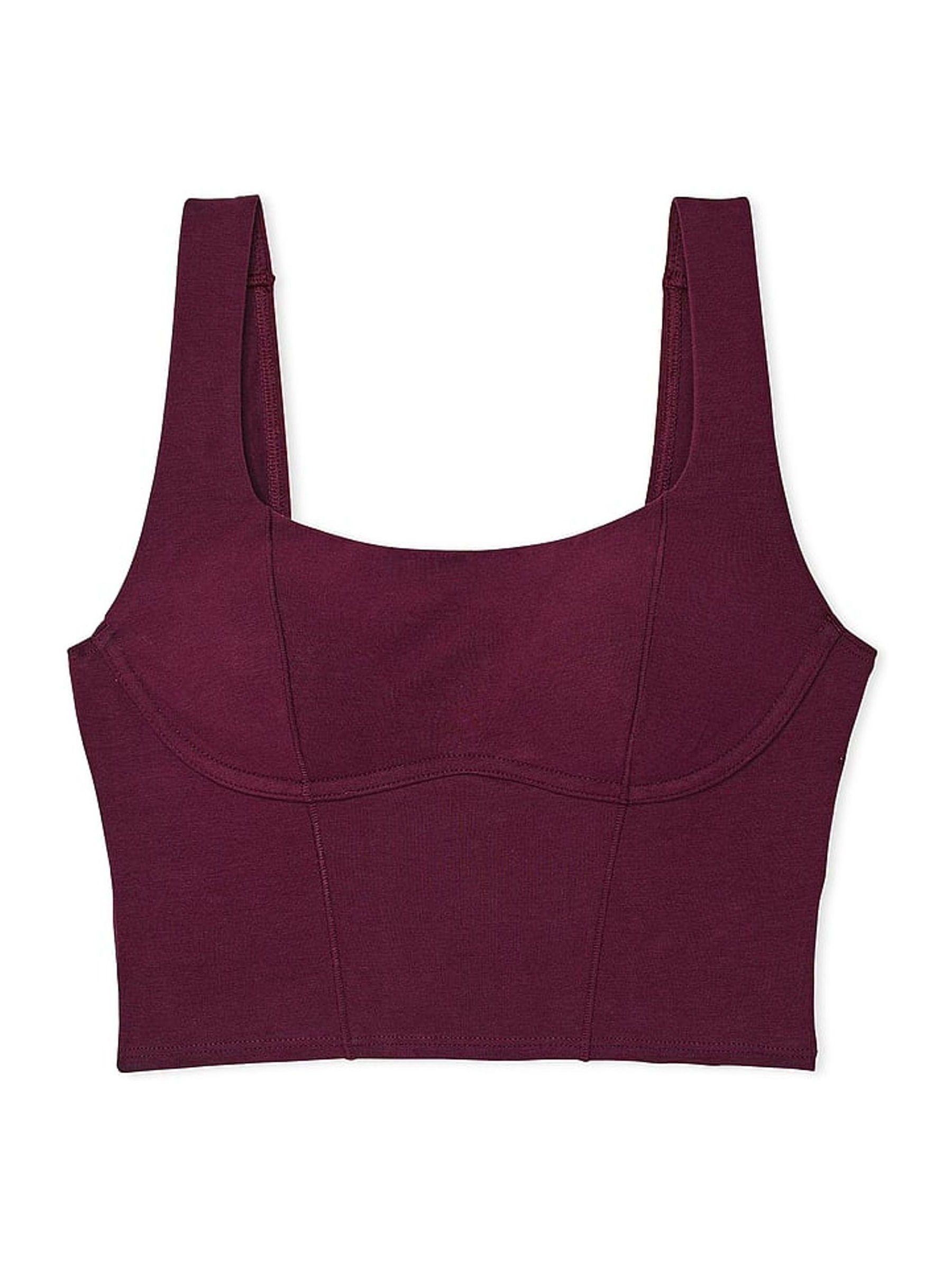 Purple Rose Cotton Scoop Sports Bra Top - Image 3 of 3