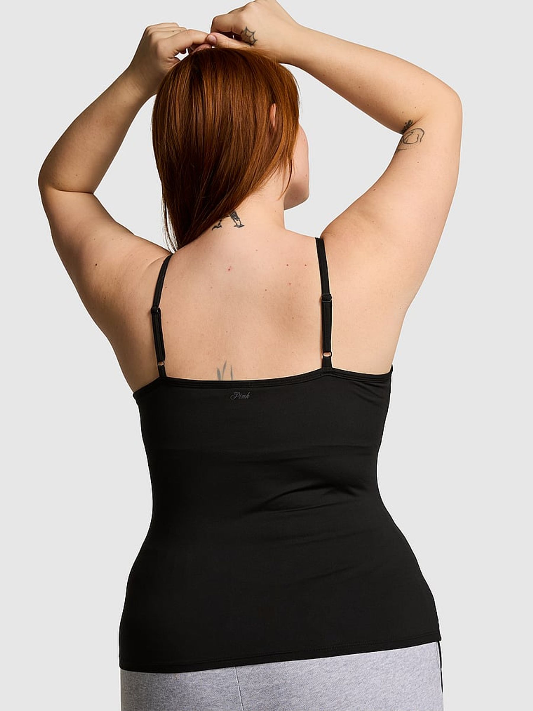 Black Scoop Neck Soft Stretch Cami Top - Image 2 of 3