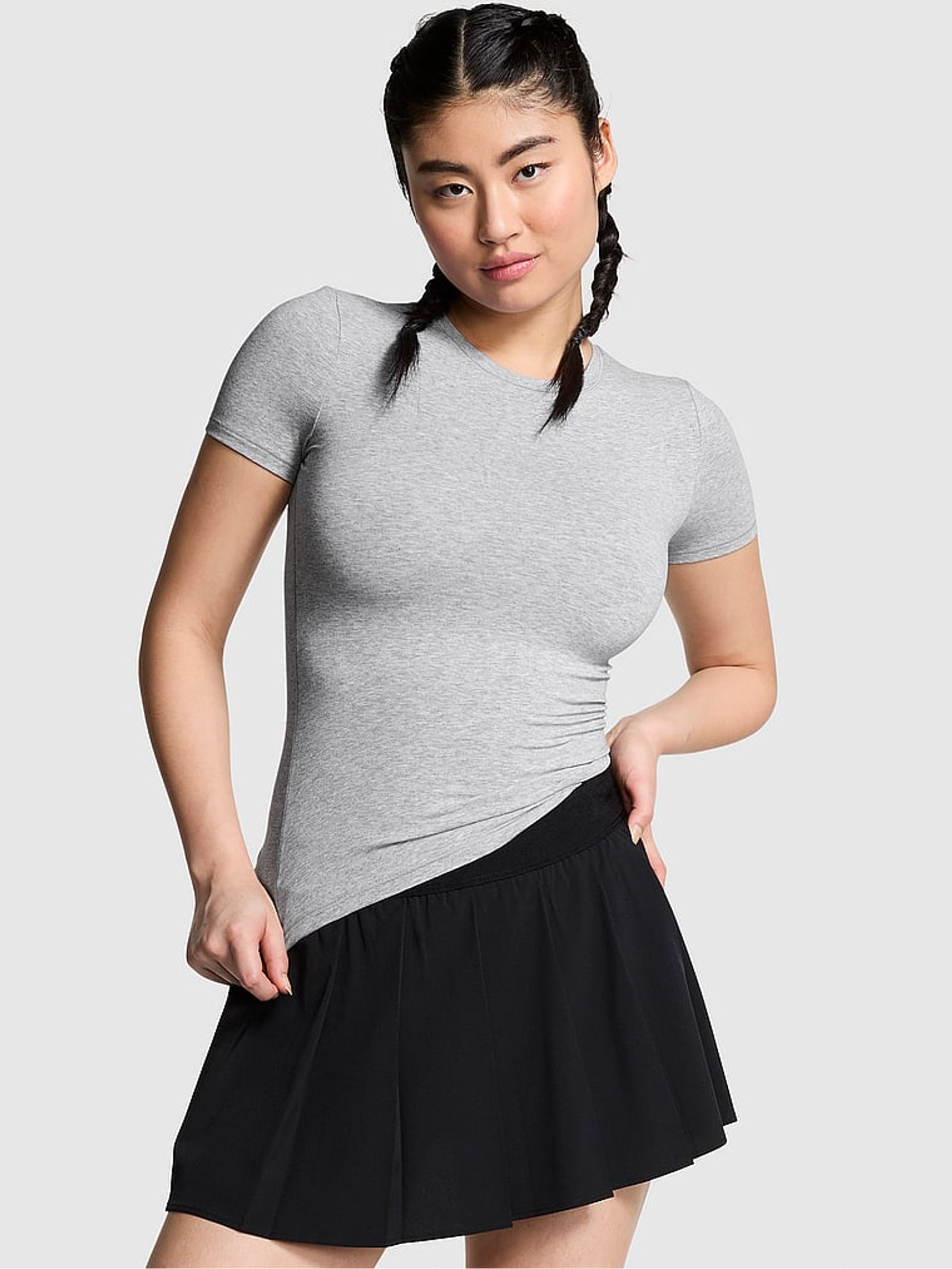 Grey Heather Cotton T-Shirt - Image 1 of 3