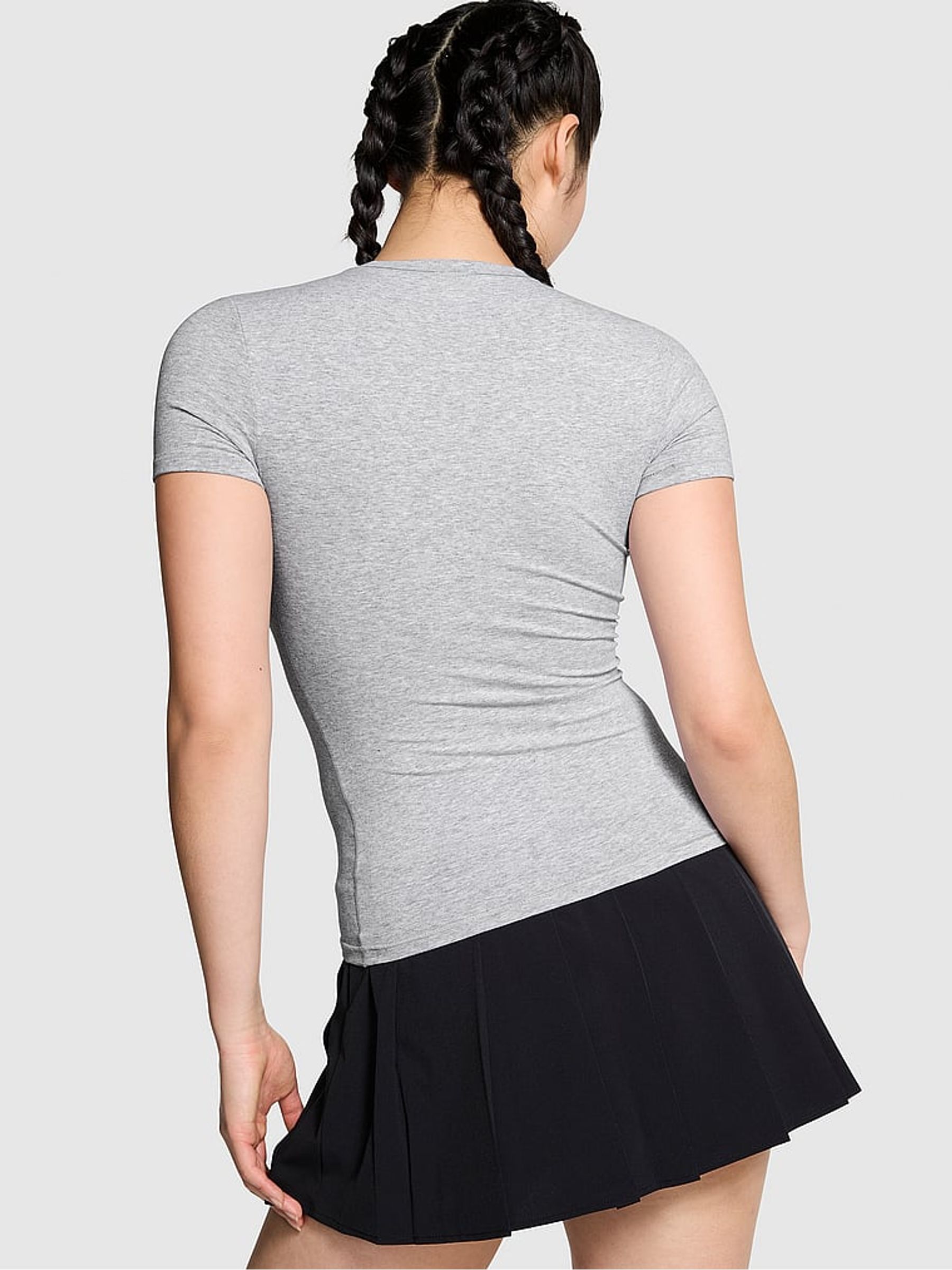 Grey Heather Cotton T-Shirt - Image 2 of 3