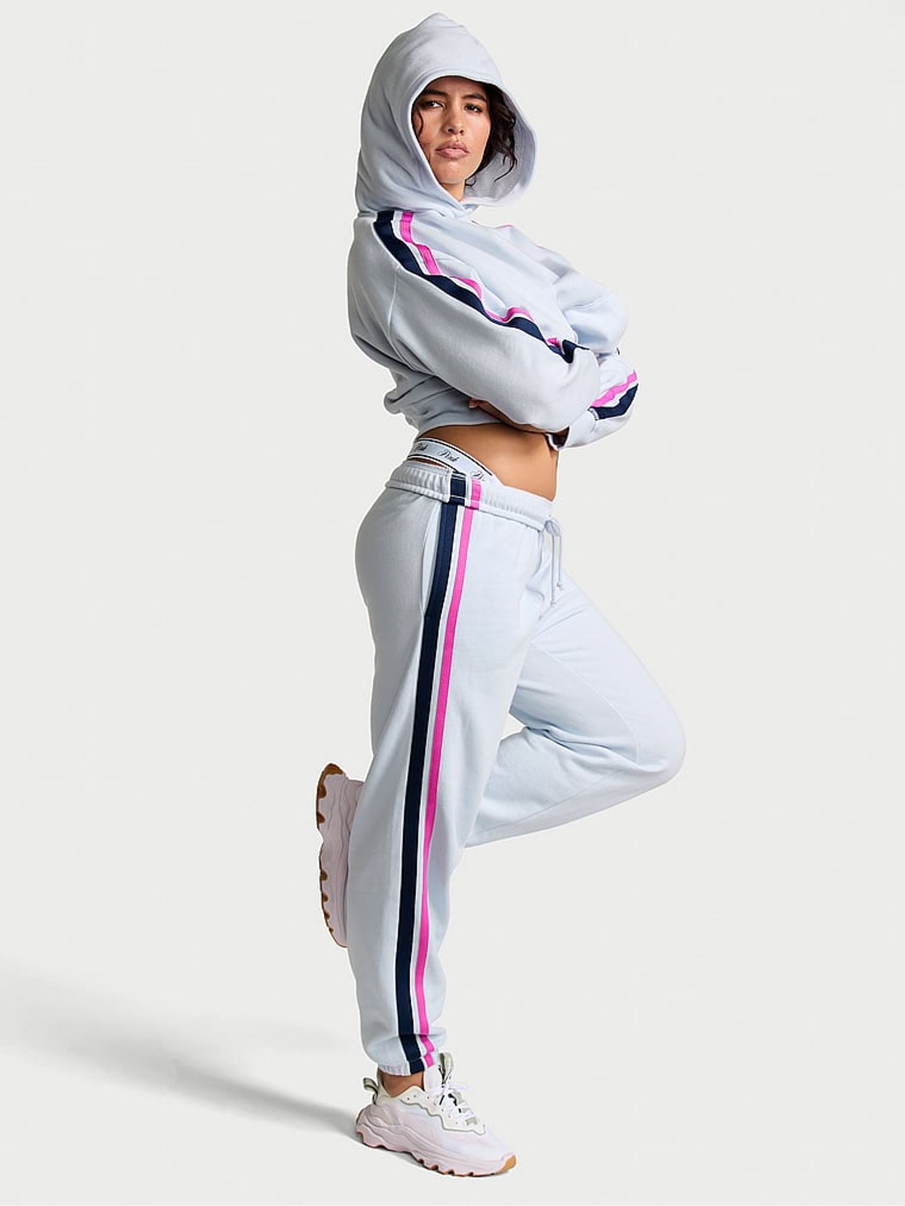 Hydrangea Blue Cuffed Fleece Joggers - Image 3 of 4