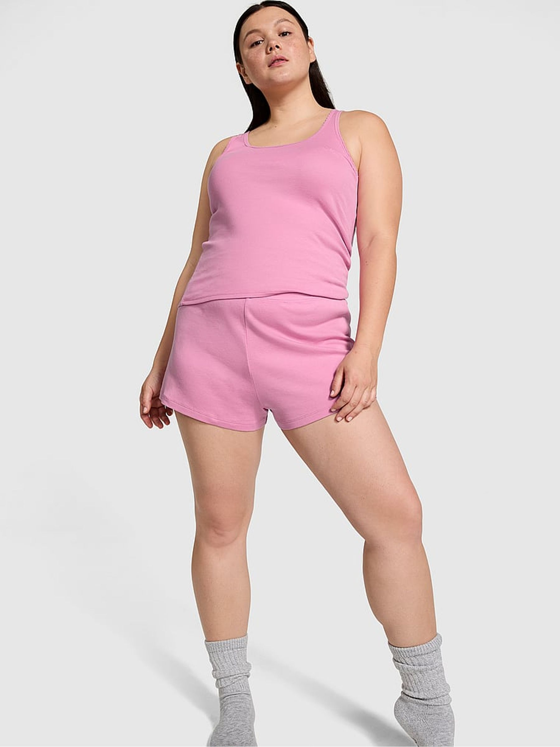 Pink Moonstone Cotton Pyjama Vest Top - Image 3 of 4