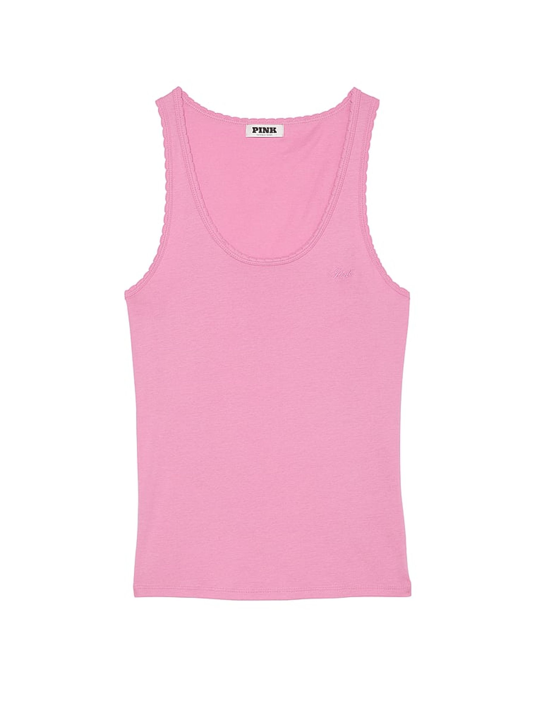 Pink Moonstone Cotton Pyjama Vest Top - Image 4 of 4