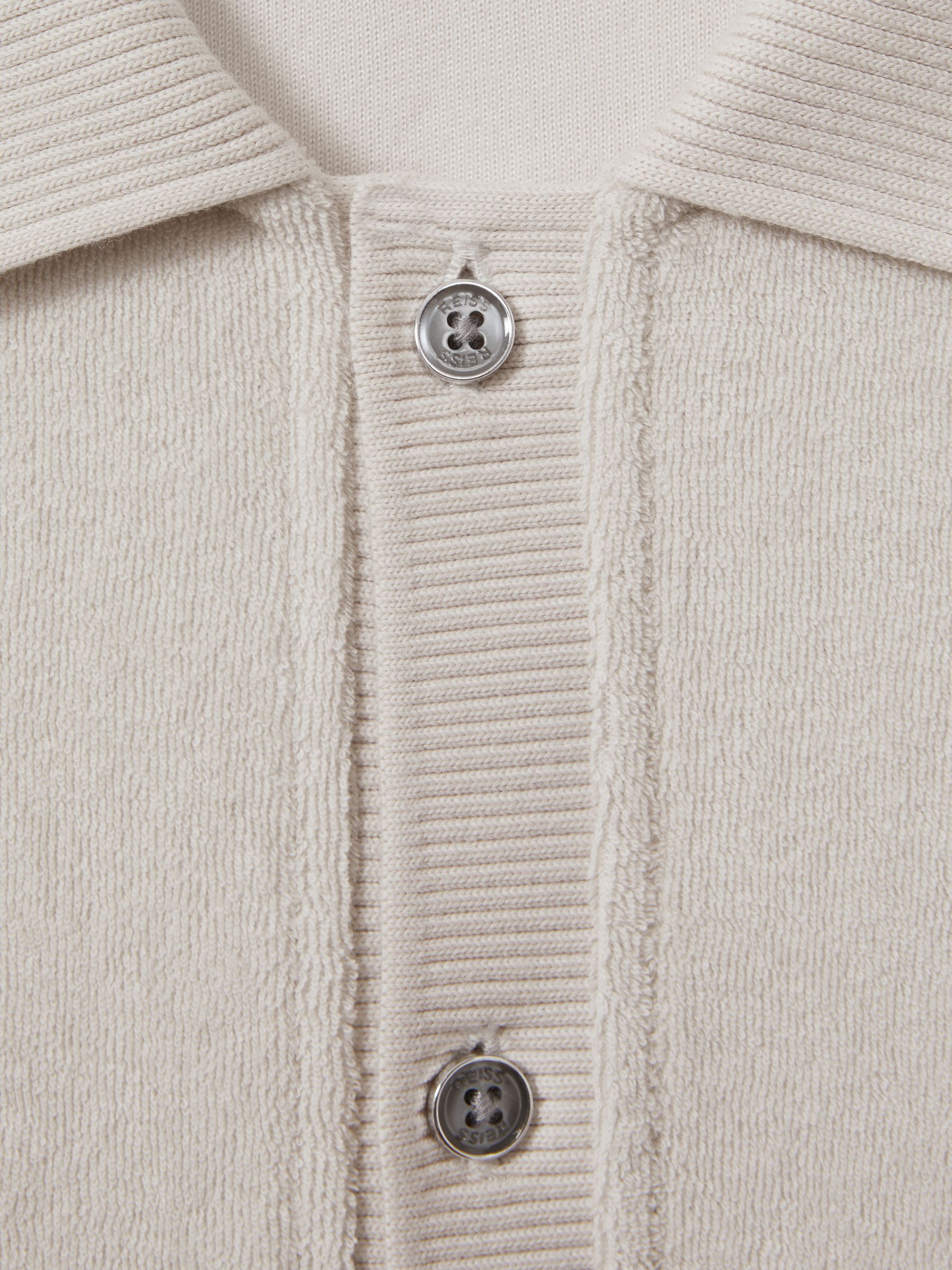 3-9 yrs Towelling Cuban Collar Shirt in Off White - Image 2 of 3 3-9 yrs Towelling Cuban Collar Shirt in Off White - Image 2 of 3