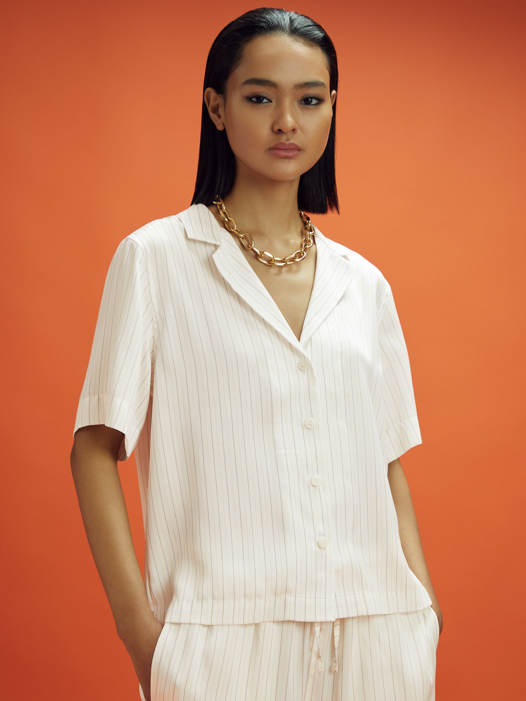 McLaren F1 Monte Carlo Exclusive Cuban Collar Shirt in White Multi - Image 7 of 9