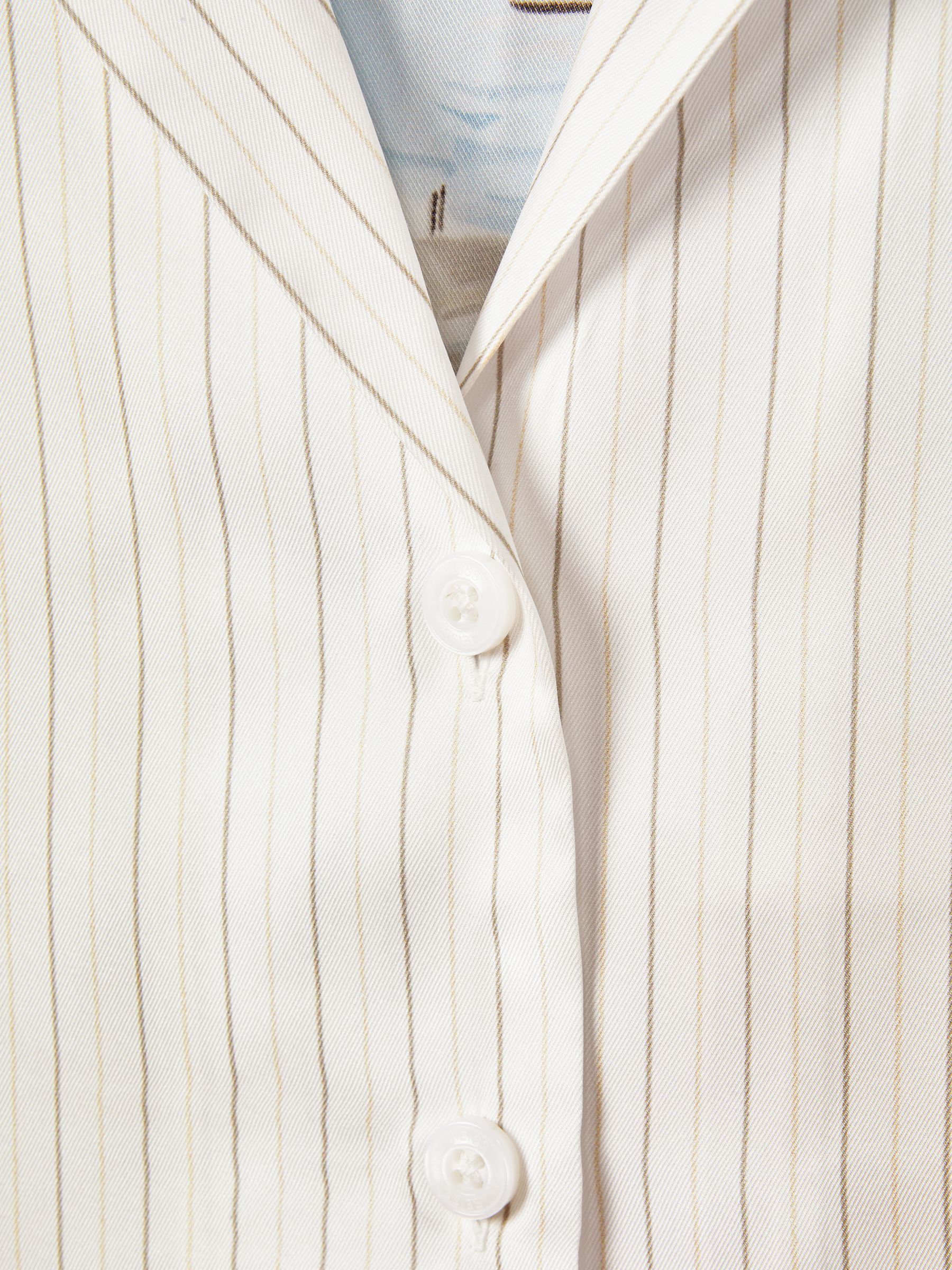 McLaren F1 Monte Carlo Exclusive Cuban Collar Shirt in White Multi - Image 8 of 9