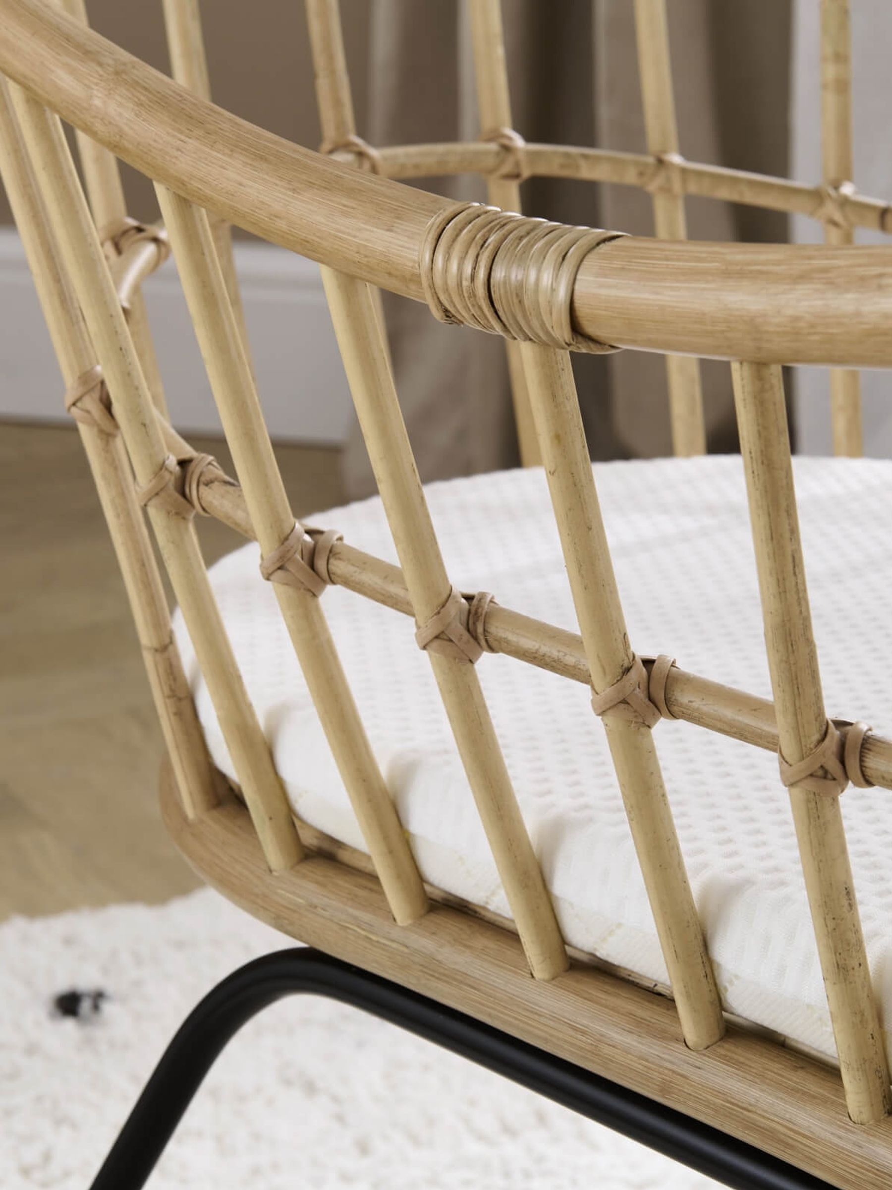 Cuddleco Natural Aria Wave Rattan Crib - Image 3 of 5