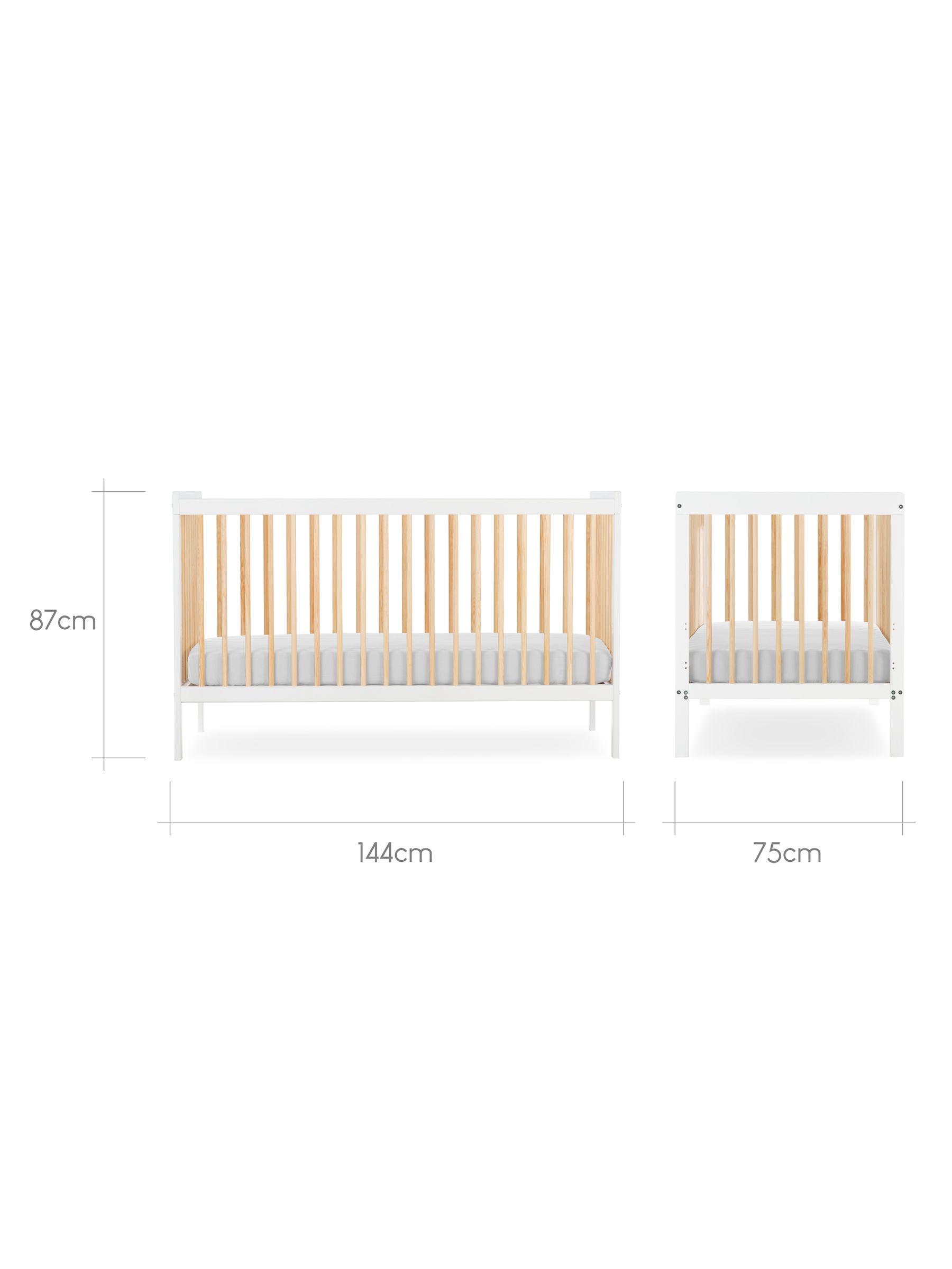 Cuddleco White Nola Cot Bed - Image 6 of 6