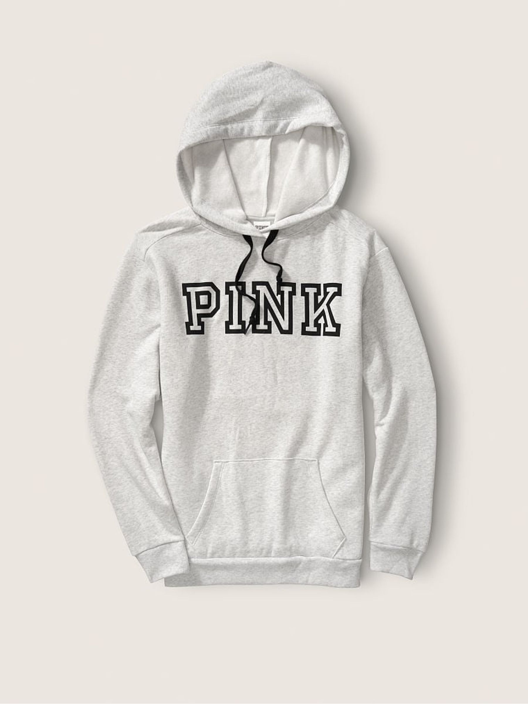 Heather Stone Grey Classic Logo Everyday Lounge Campus Hoodie - Image 4 of 4