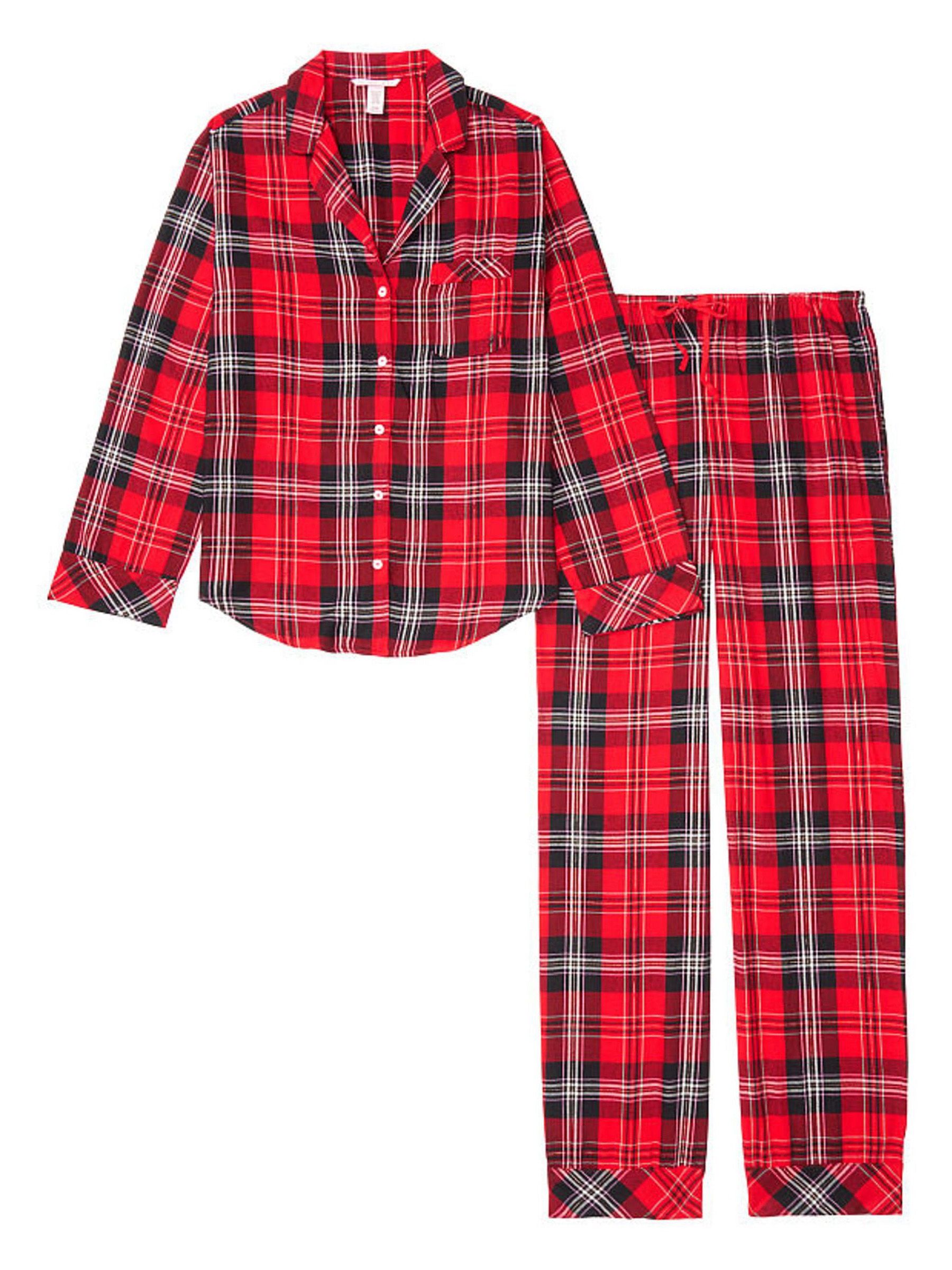Red Plaid Flannel Long Pyjamas - Image 4 of 5