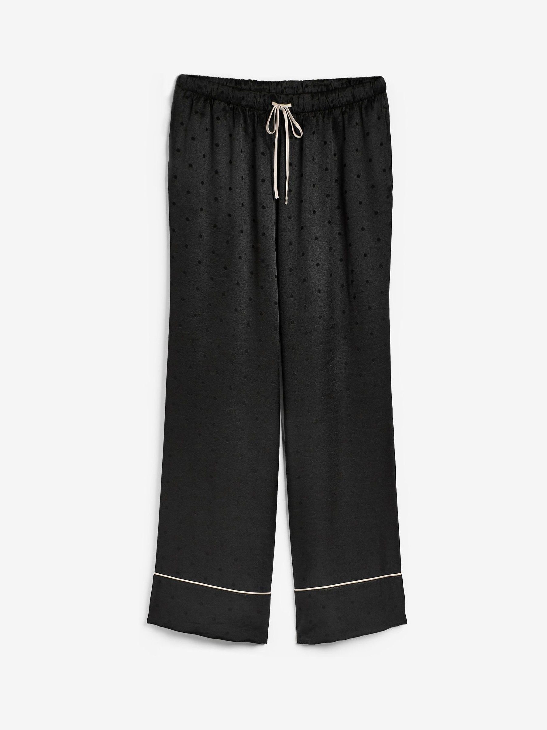 Black Dot Satin Long Pyjama Set - Image 3 of 3