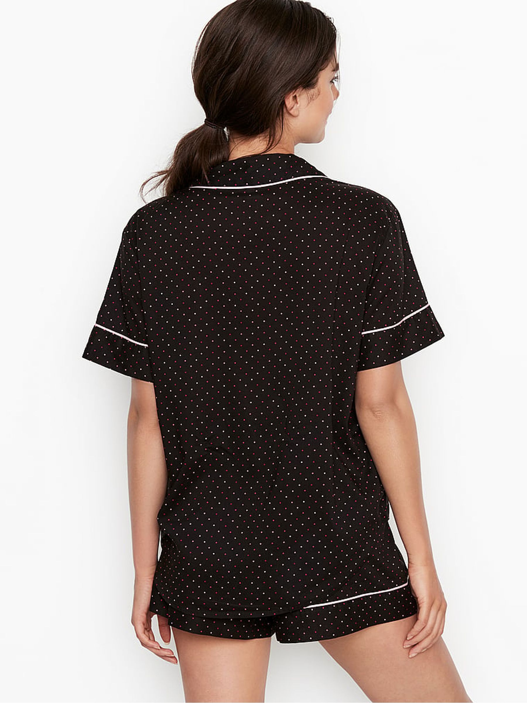 Black Orchid Dot Cotton Short Pyjamas - Image 2 of 4