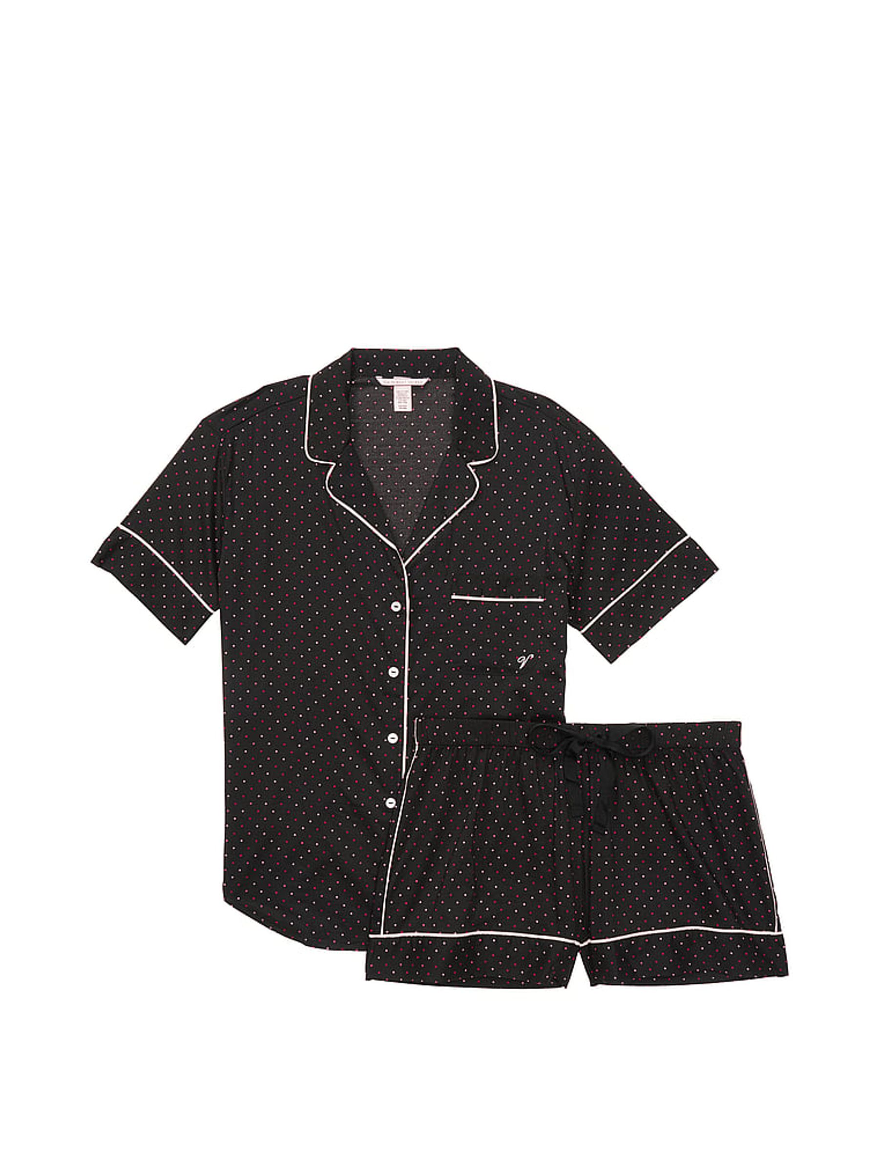Black Orchid Dot Cotton Short Pyjamas - Image 3 of 4