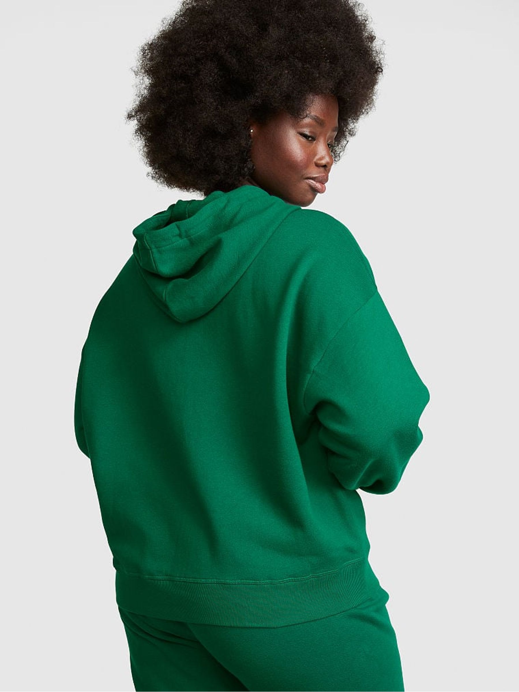 Garnet Green Fleece Oversized Hoodie - Image 2 of 4