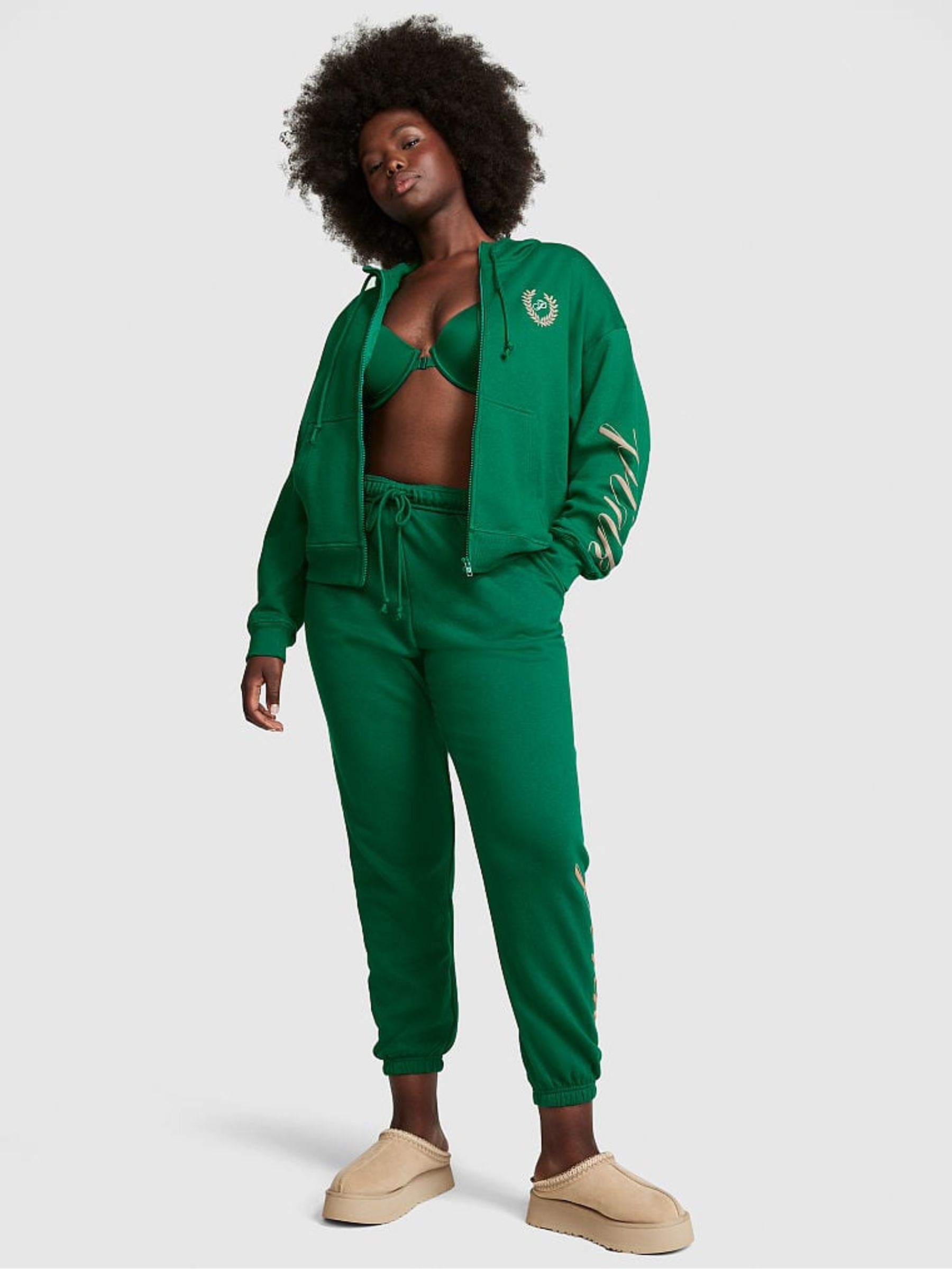 Garnet Green Fleece Oversized Hoodie - Image 3 of 4