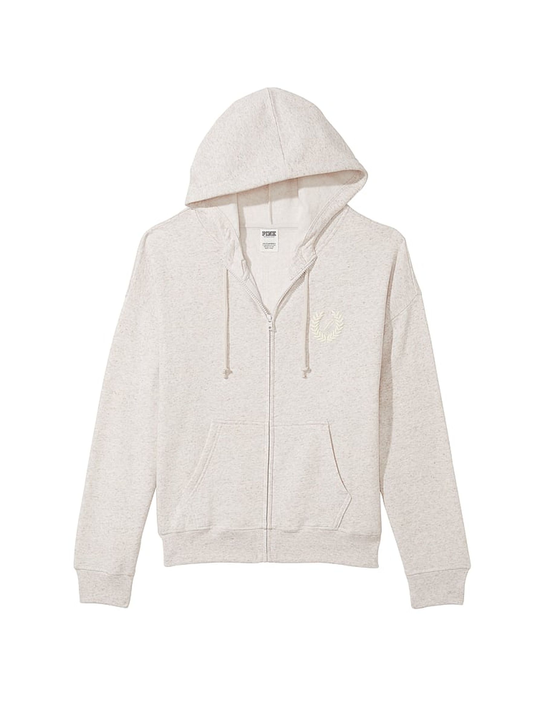 Heather Oatmeal Beige Fleece Oversized Hoodie - Image 4 of 4