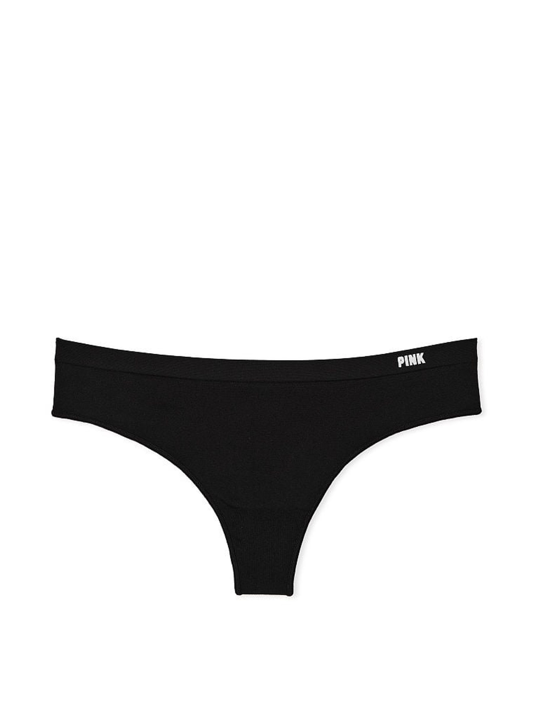 Pure Black Thong Seamless Knickers - Image 3 of 3