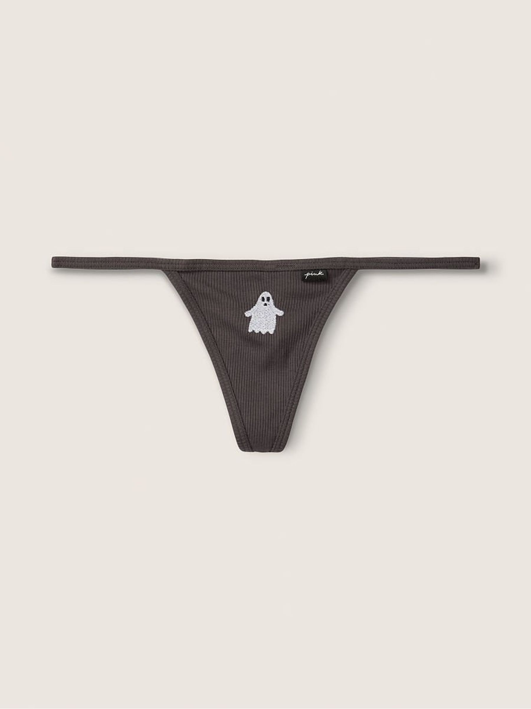 Dark Grey Cotton G String Knicker - Image 1 of 2 Dark Grey Cotton G String Knicker - Image 1 of 2