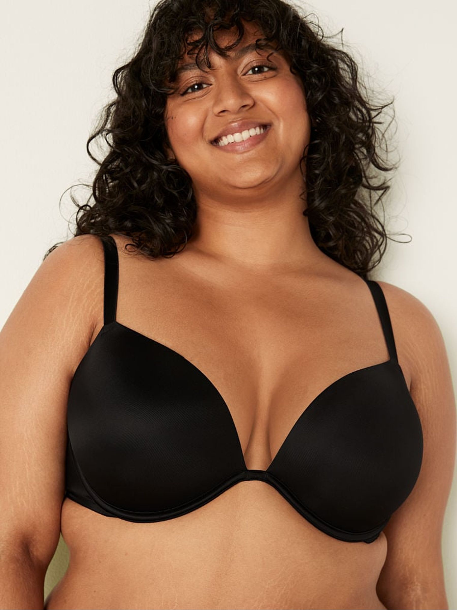 Black Add 2 Cups Smooth Push Up T-Shirt Bra - Image 2 of 4