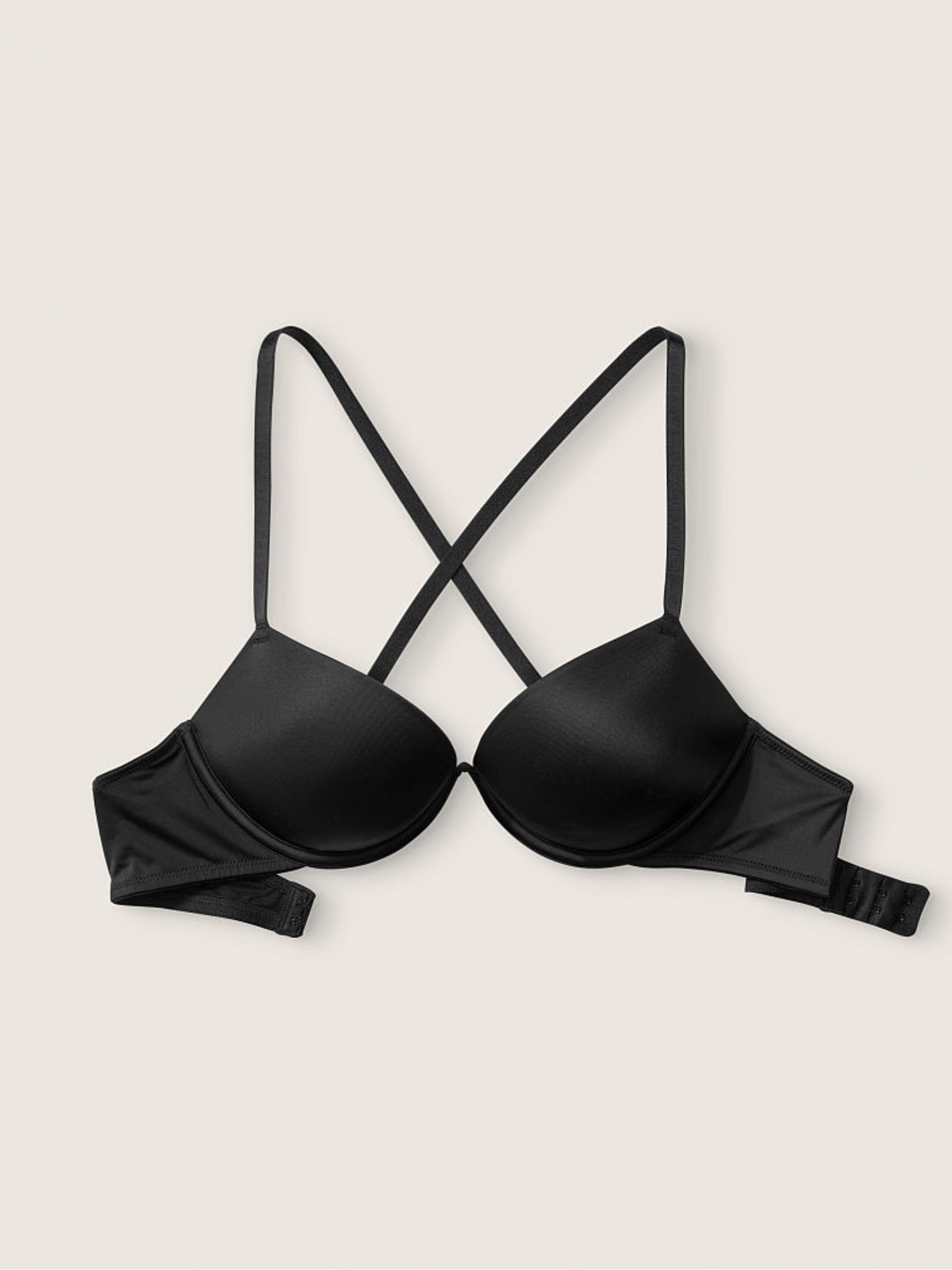 Black Add 2 Cups Smooth Push Up T-Shirt Bra - Image 3 of 4