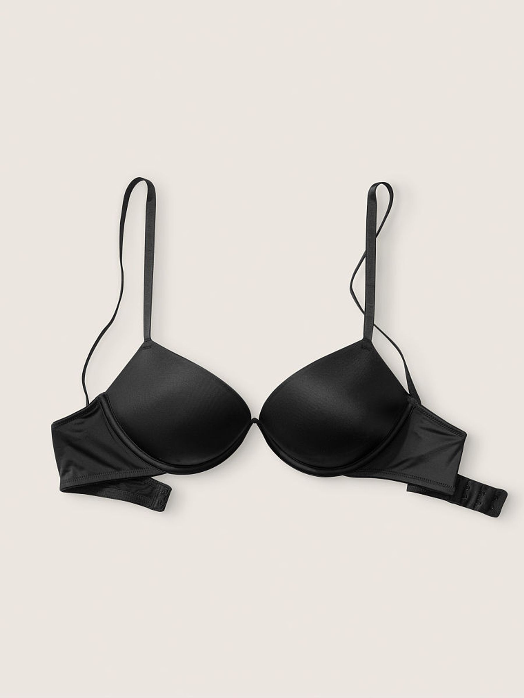 Black Add 2 Cups Smooth Push Up T-Shirt Bra - Image 4 of 4