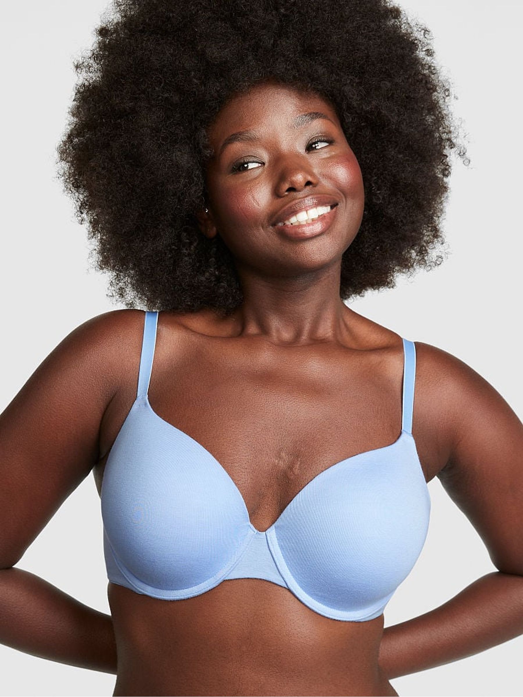 Harbor Blue Lightly Lined Cotton Bra - Image 1 of 3
