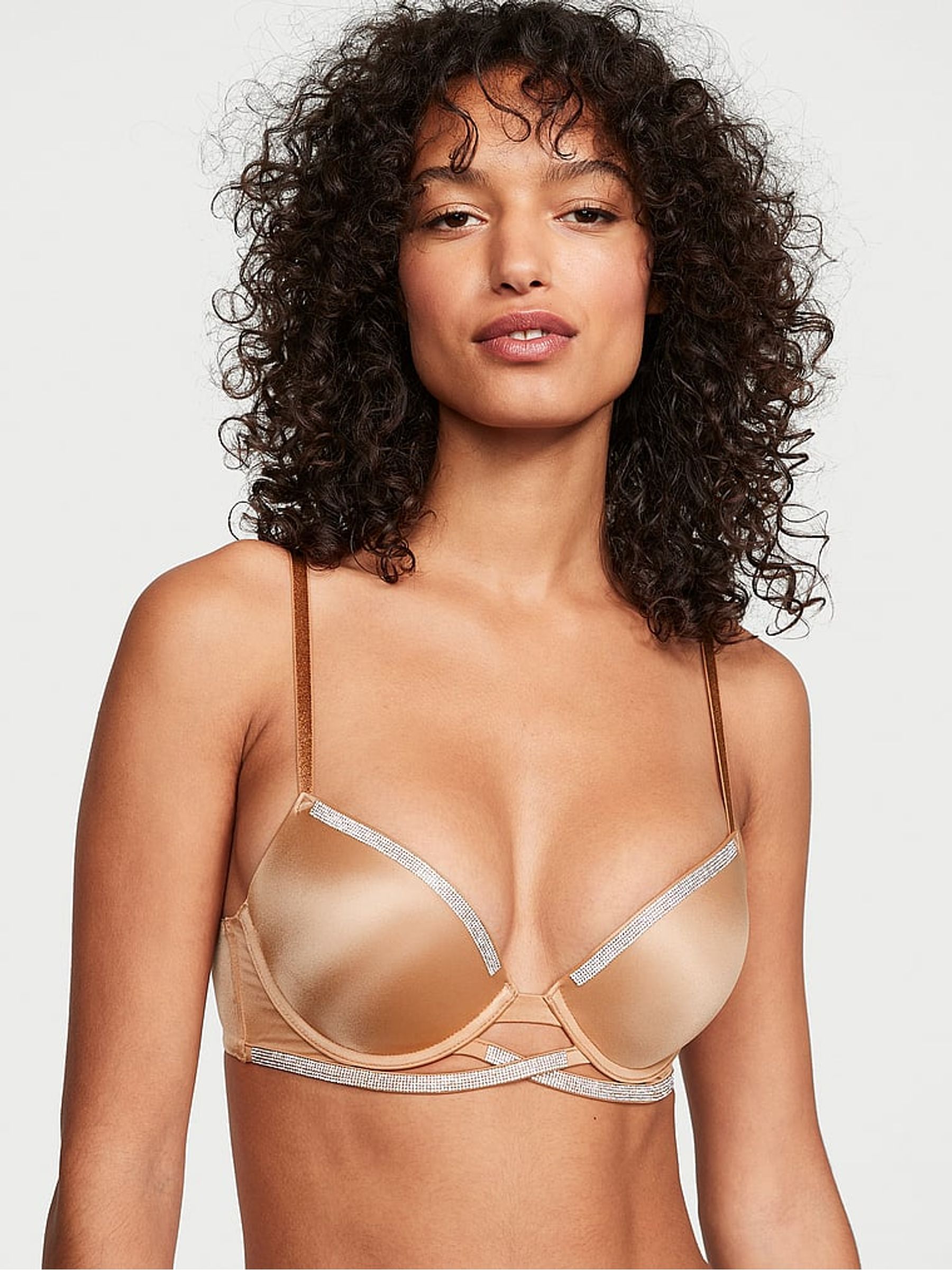 Toffee Nude Ouvert Shine Bra - Image 1 of 3