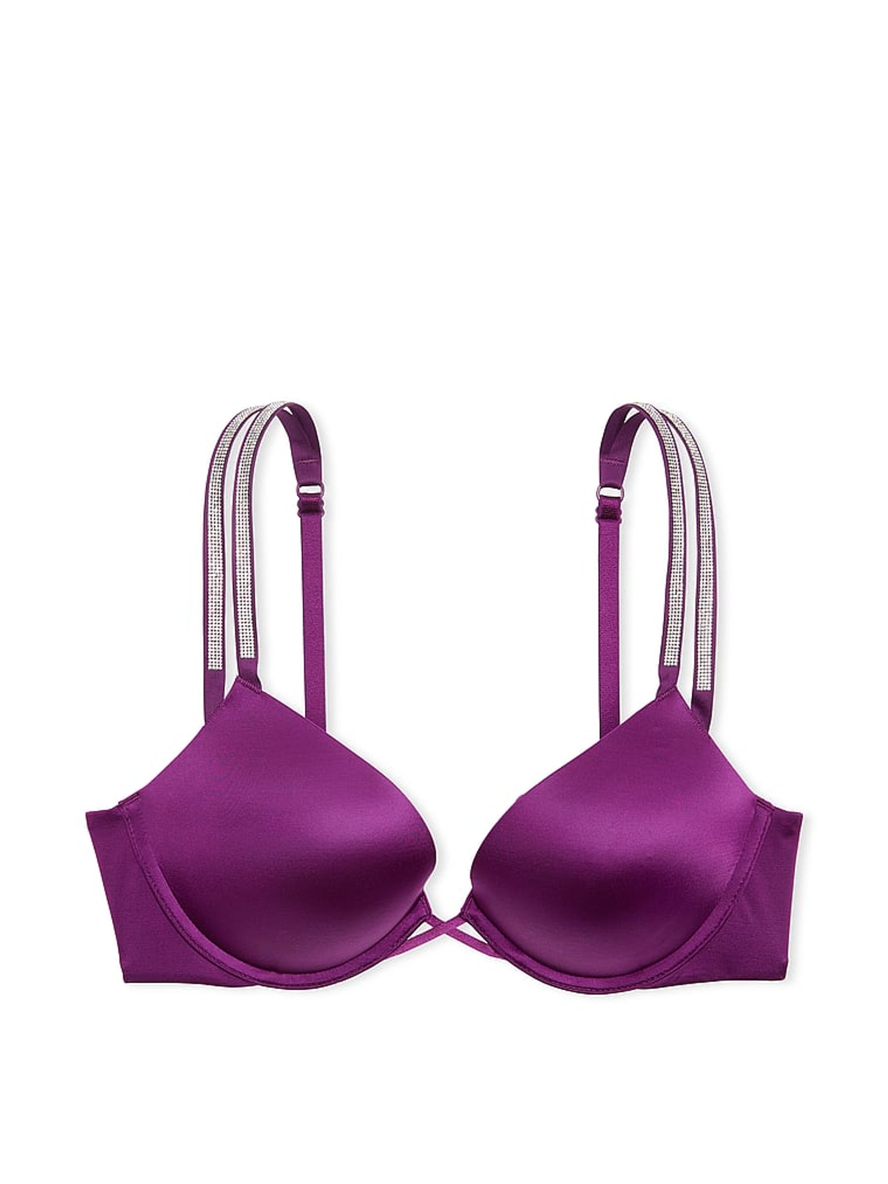 Grape Soda Purple Add 2 Cups Push Up Double Shine Strap Add 2 Cups Push Up Bombshell Bra - Image 3 of 4