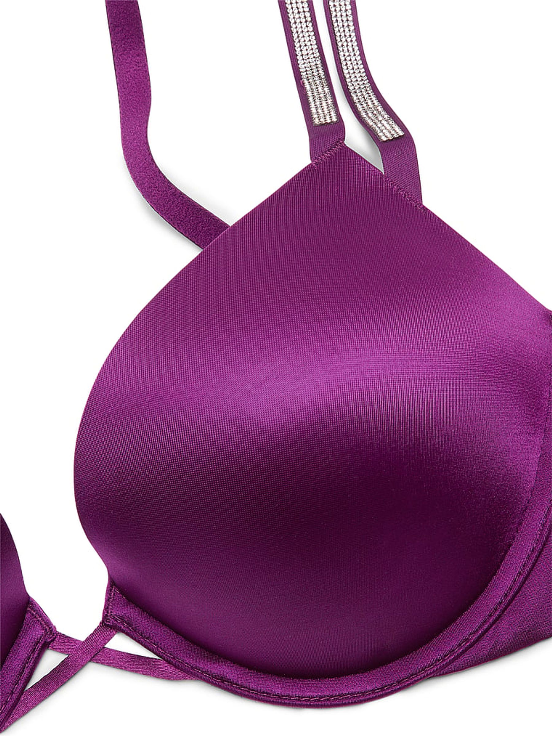Grape Soda Purple Add 2 Cups Push Up Double Shine Strap Add 2 Cups Push Up Bombshell Bra - Image 4 of 4