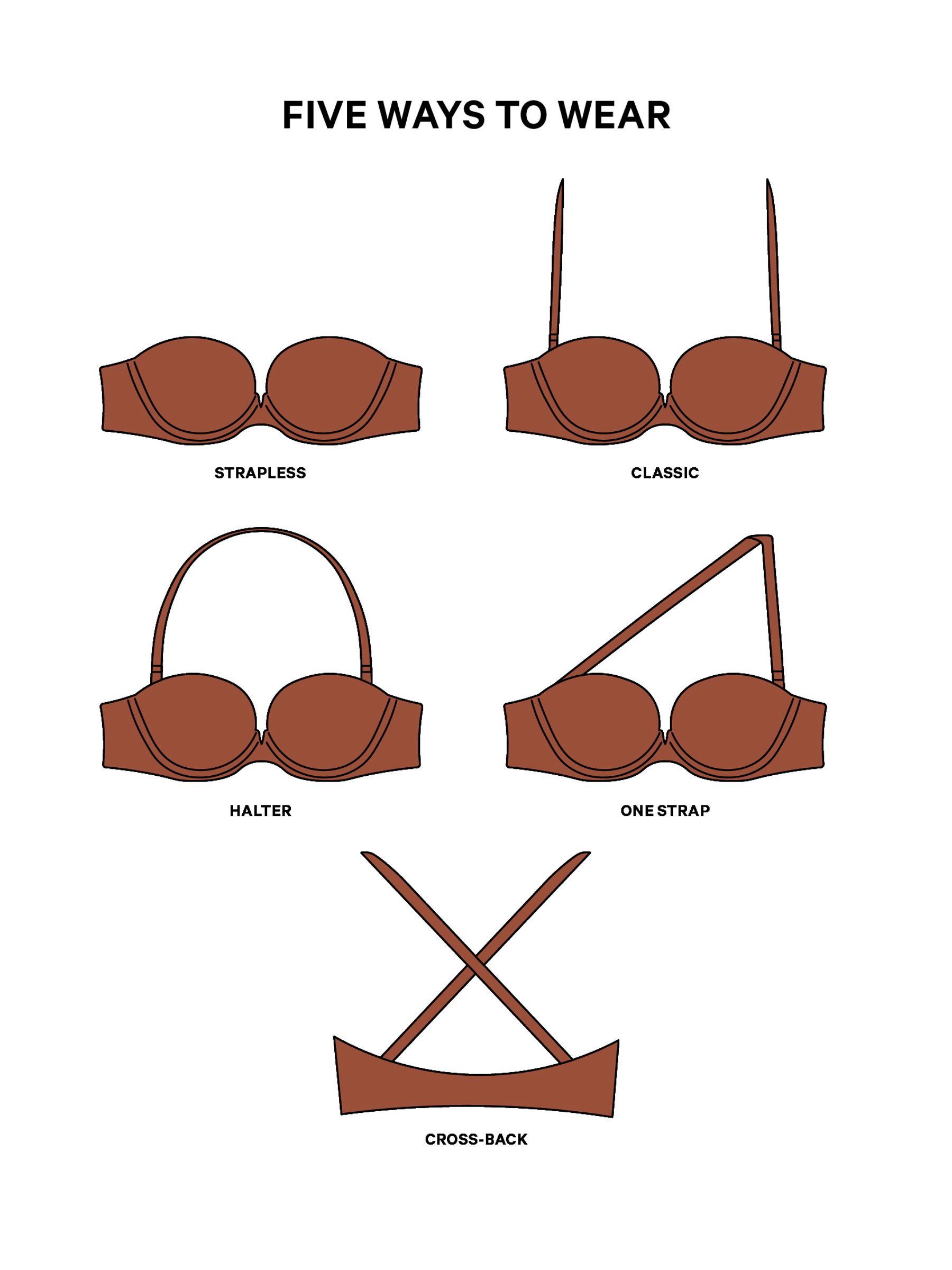 Dark Roast Nude Smooth Multiway Strapless Push Up Bra - Image 3 of 3