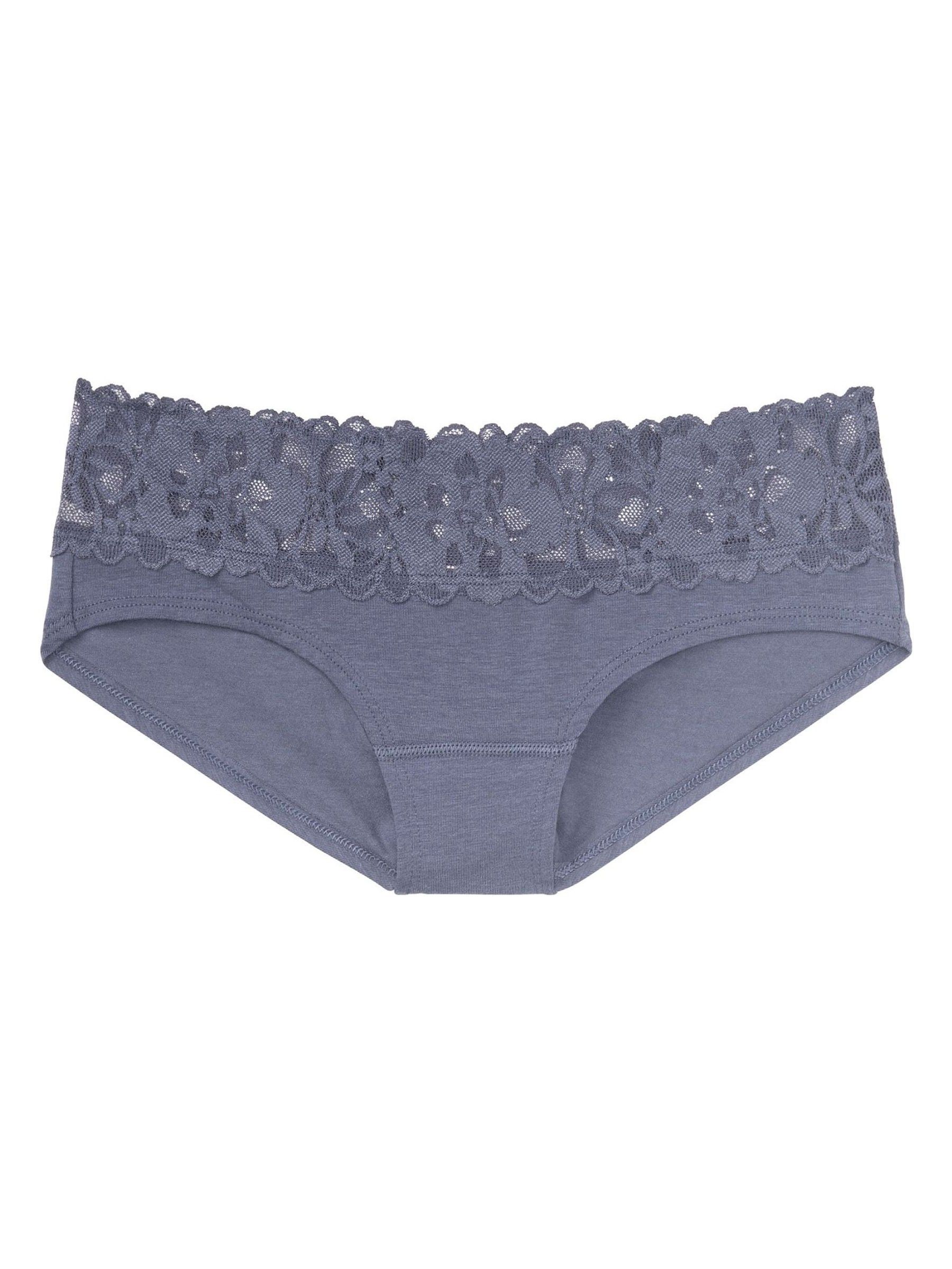 Crown Blue Lace Waist Hipster Knickers - Image 3 of 3