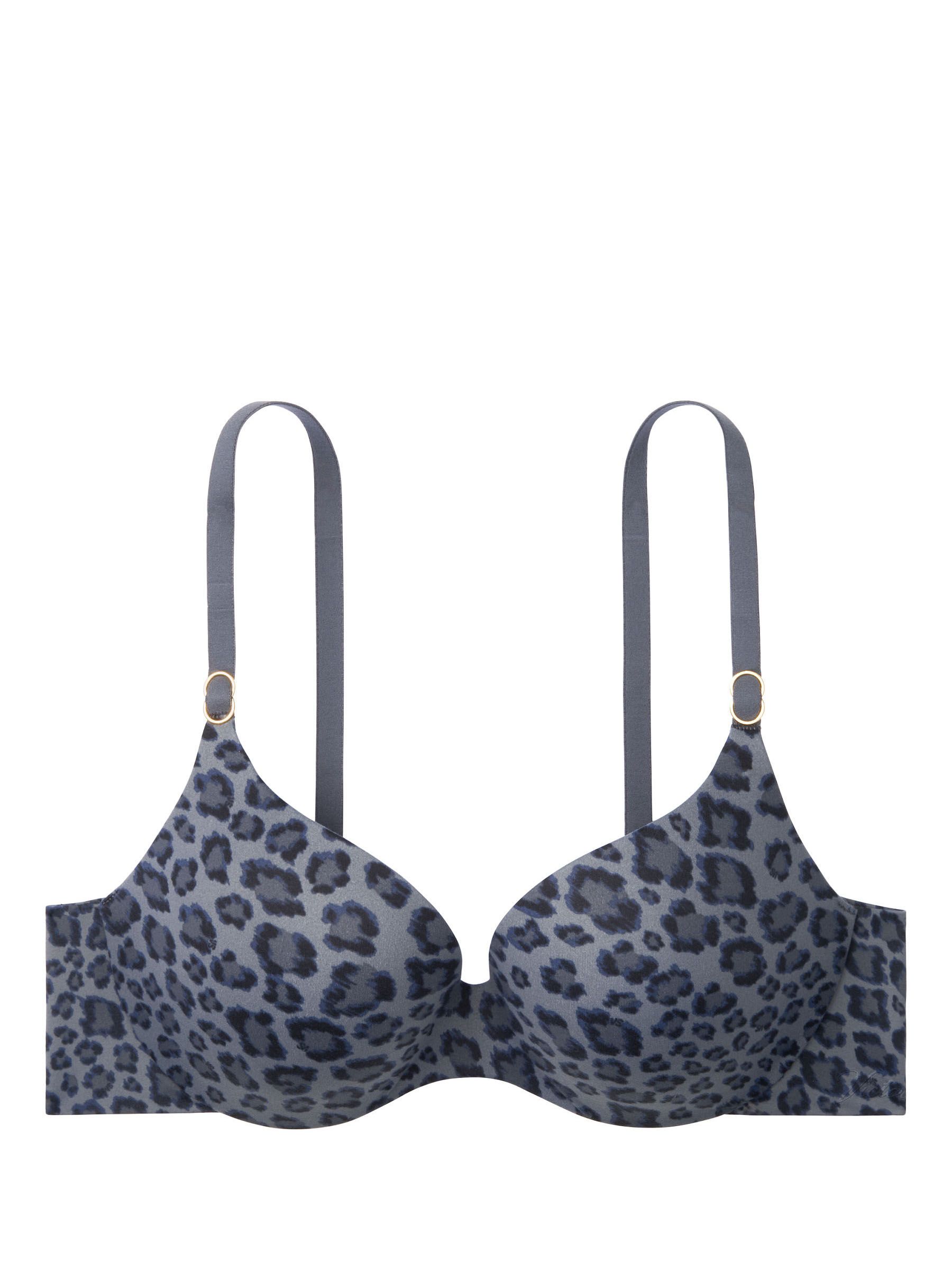 Black Pearl Grey Leopard Light Push Up Bra Perfect Shape Bra - Image 4 of 4
