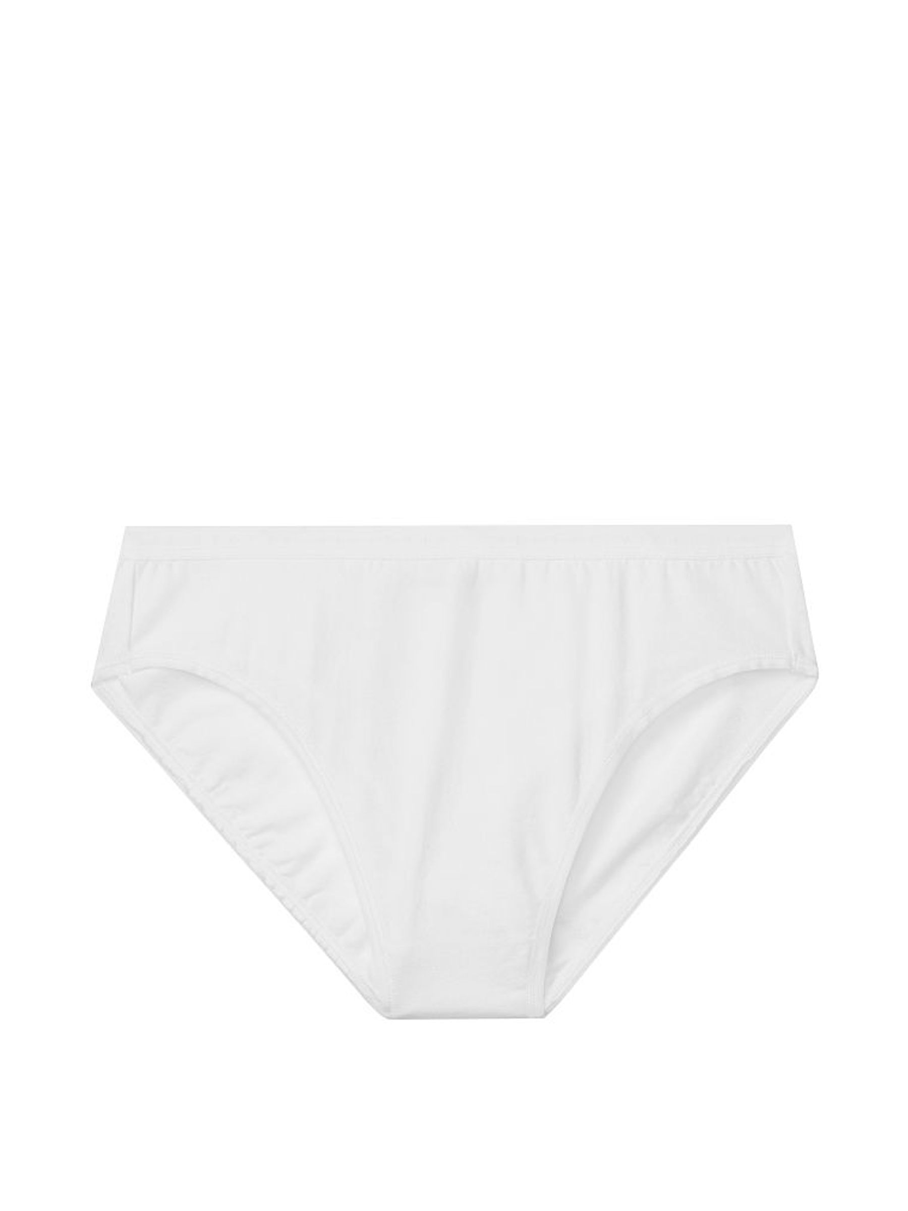White Stretch Cotton High-Leg Brief Panty - Image 3 of 3