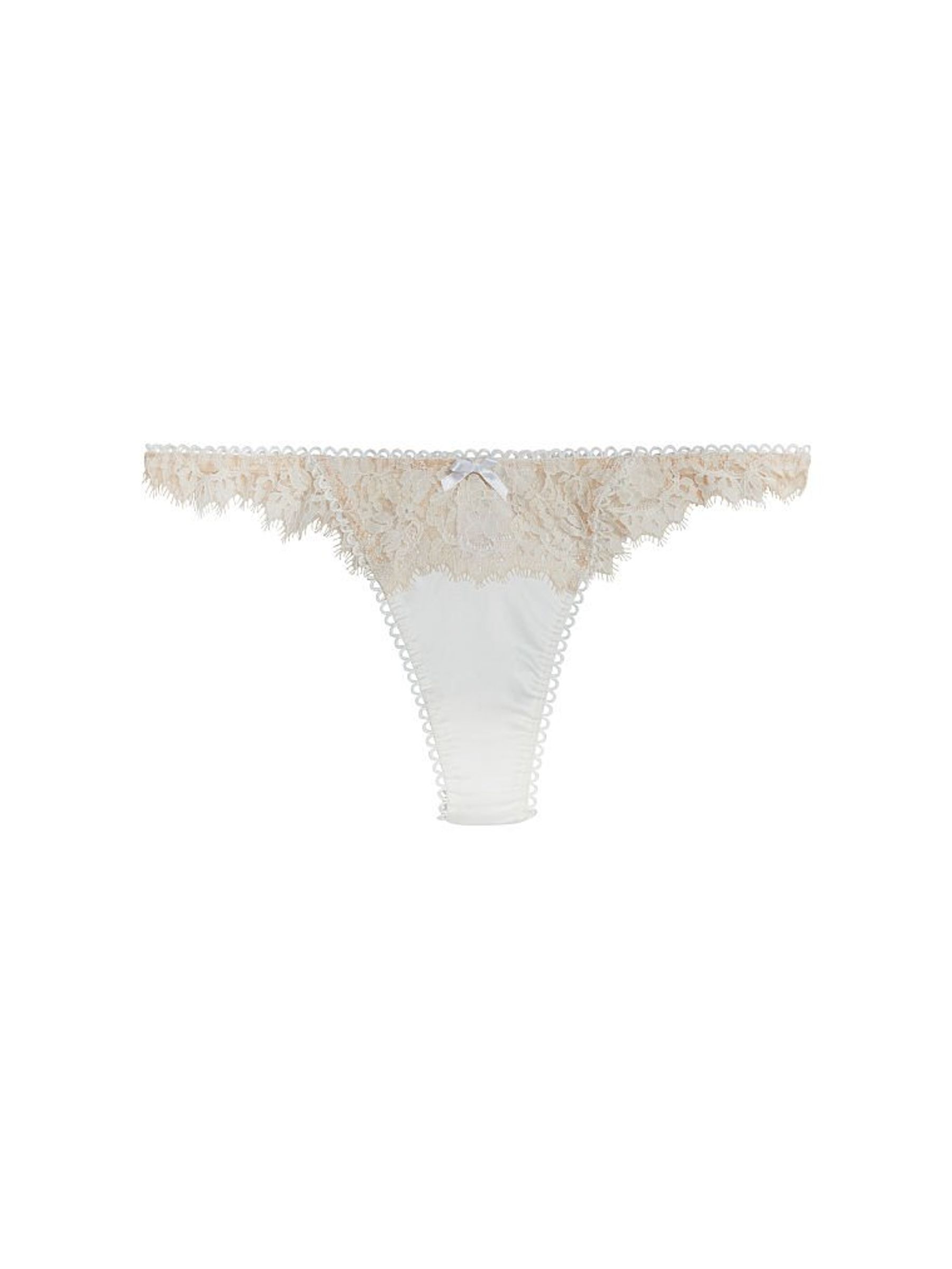 White Faye Lace Thong Panty - Image 5 of 5