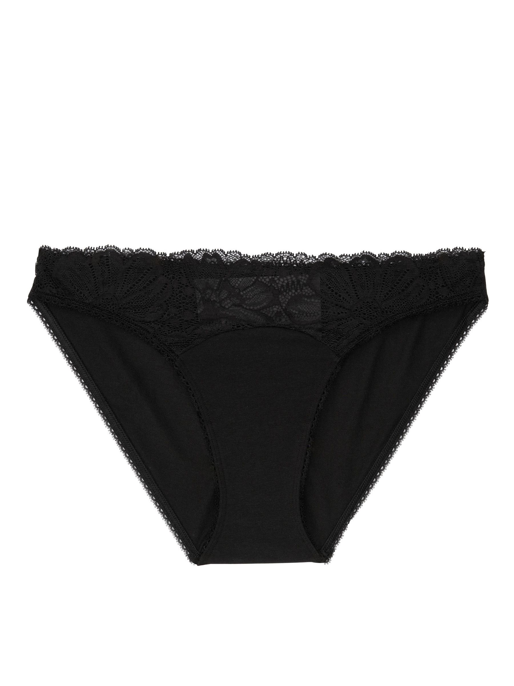 Black Cotton Bikini Panty - Image 4 of 4