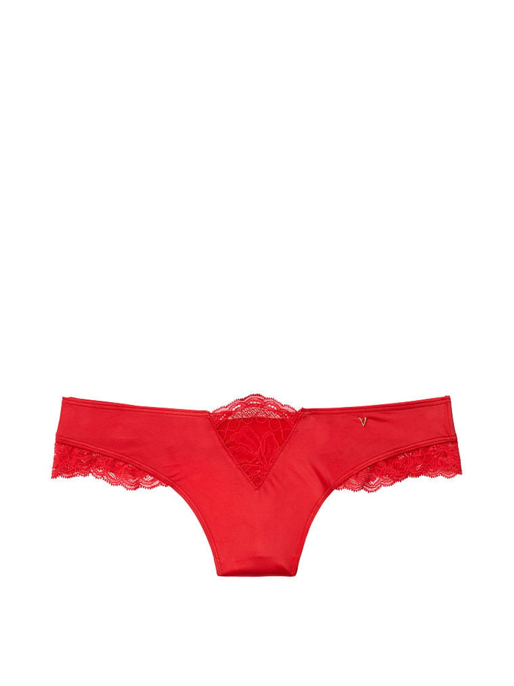 Lipstick Lace Trim Thong Knickers - Image 3 of 3