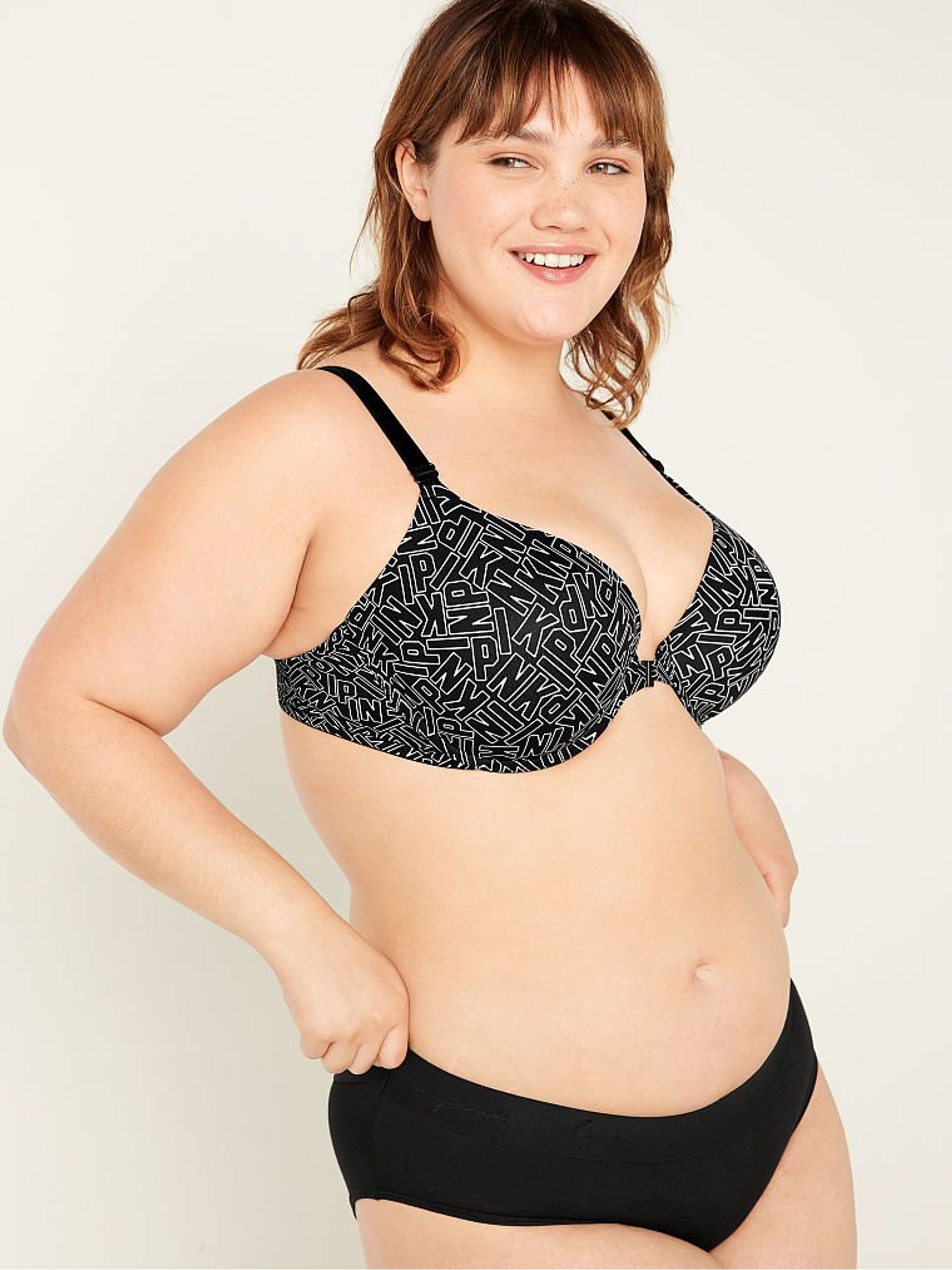 Pure Black Hipster Cotton Logo Knickers - Image 1 of 2