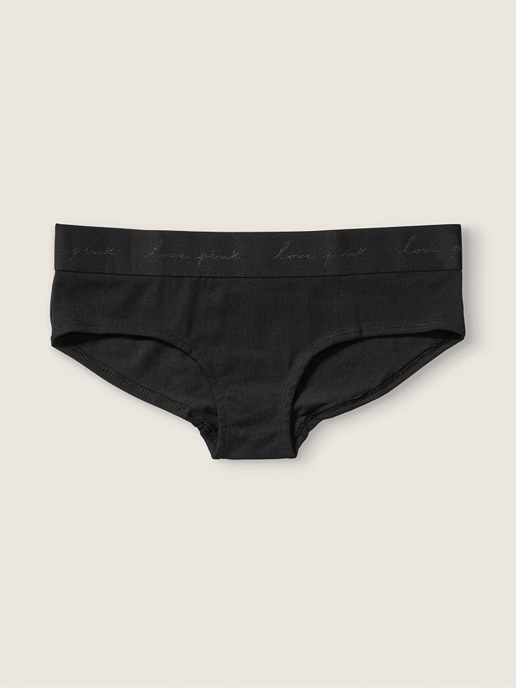 Pure Black Hipster Cotton Logo Knickers - Image 2 of 2