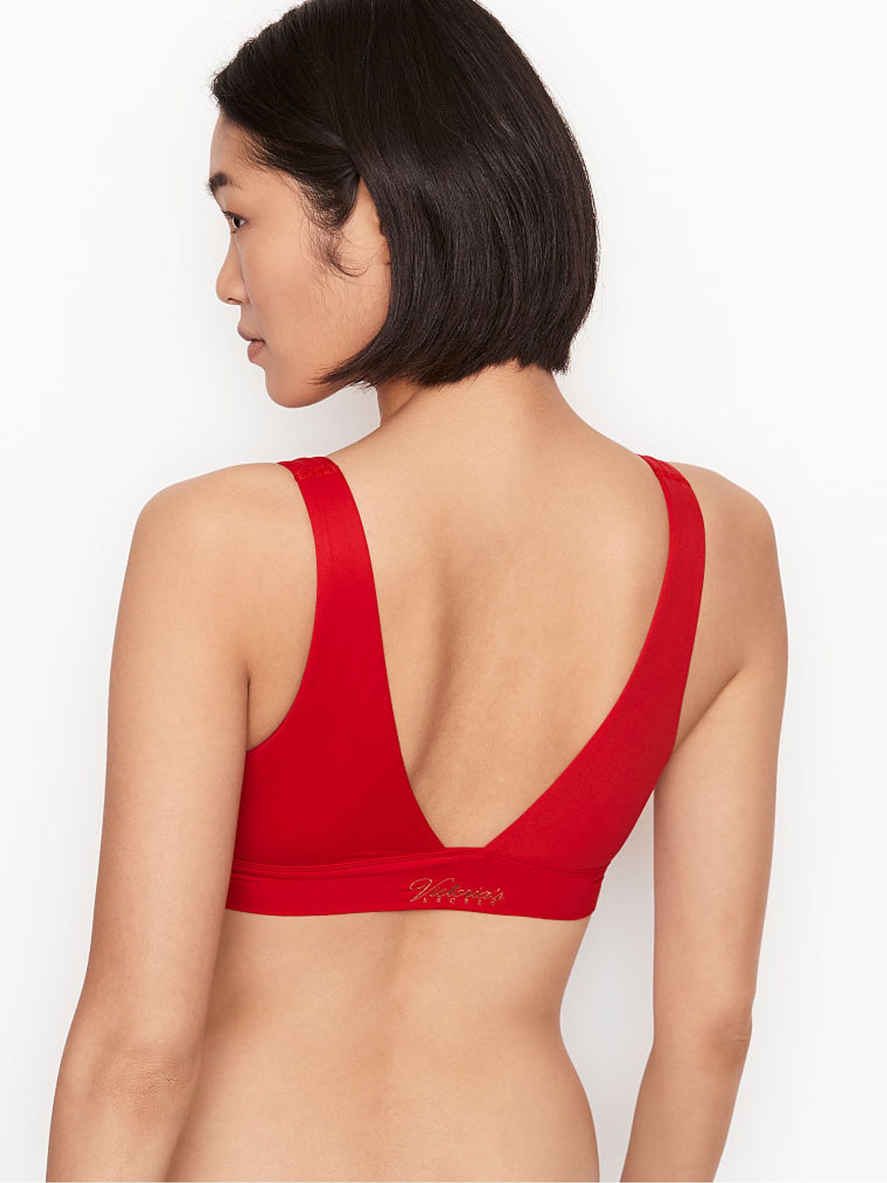 Lipstick Red Unlined Soft Wireless Lounge Bra - Image 2 of 3