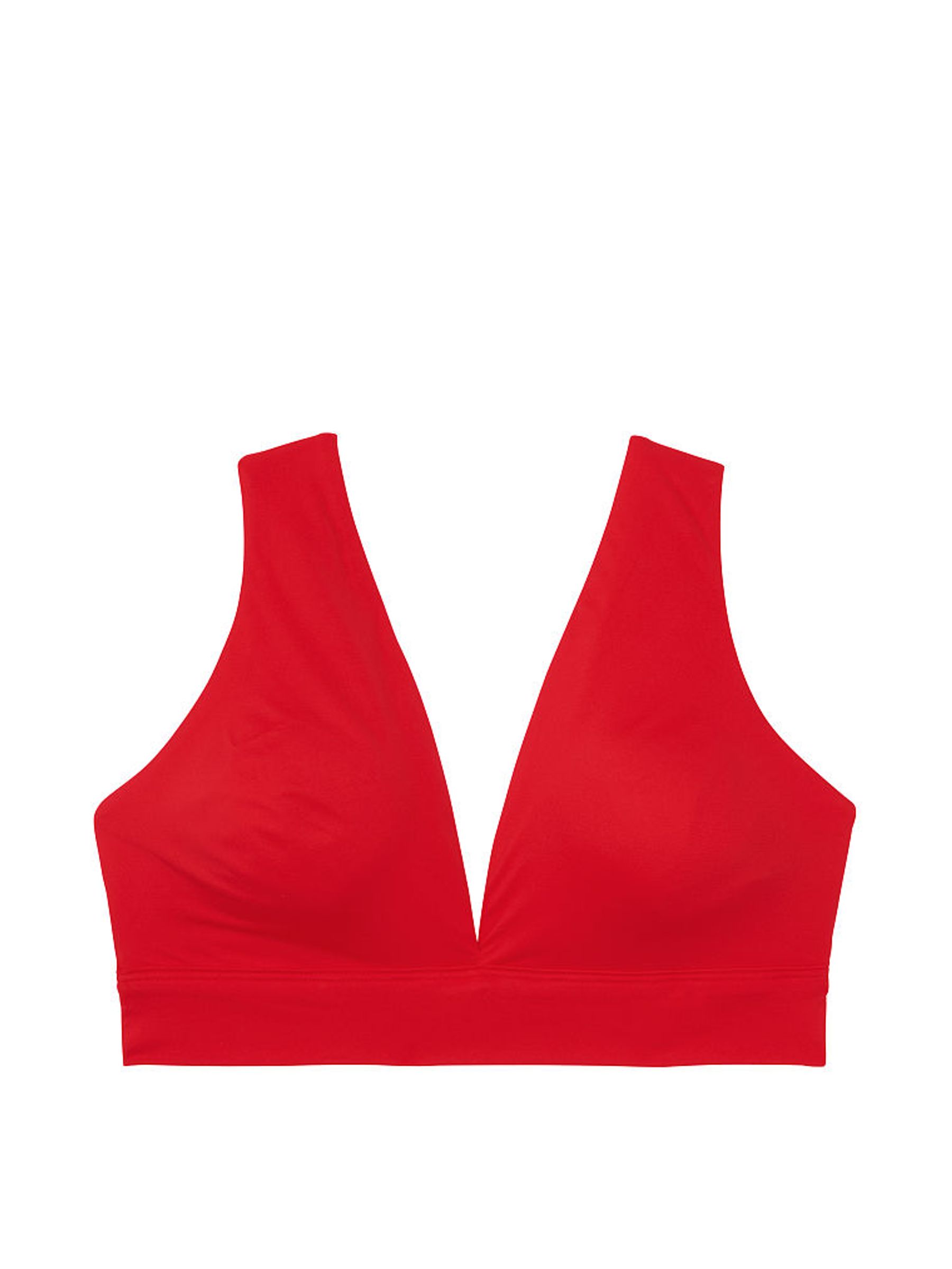Lipstick Red Unlined Soft Wireless Lounge Bra - Image 3 of 3
